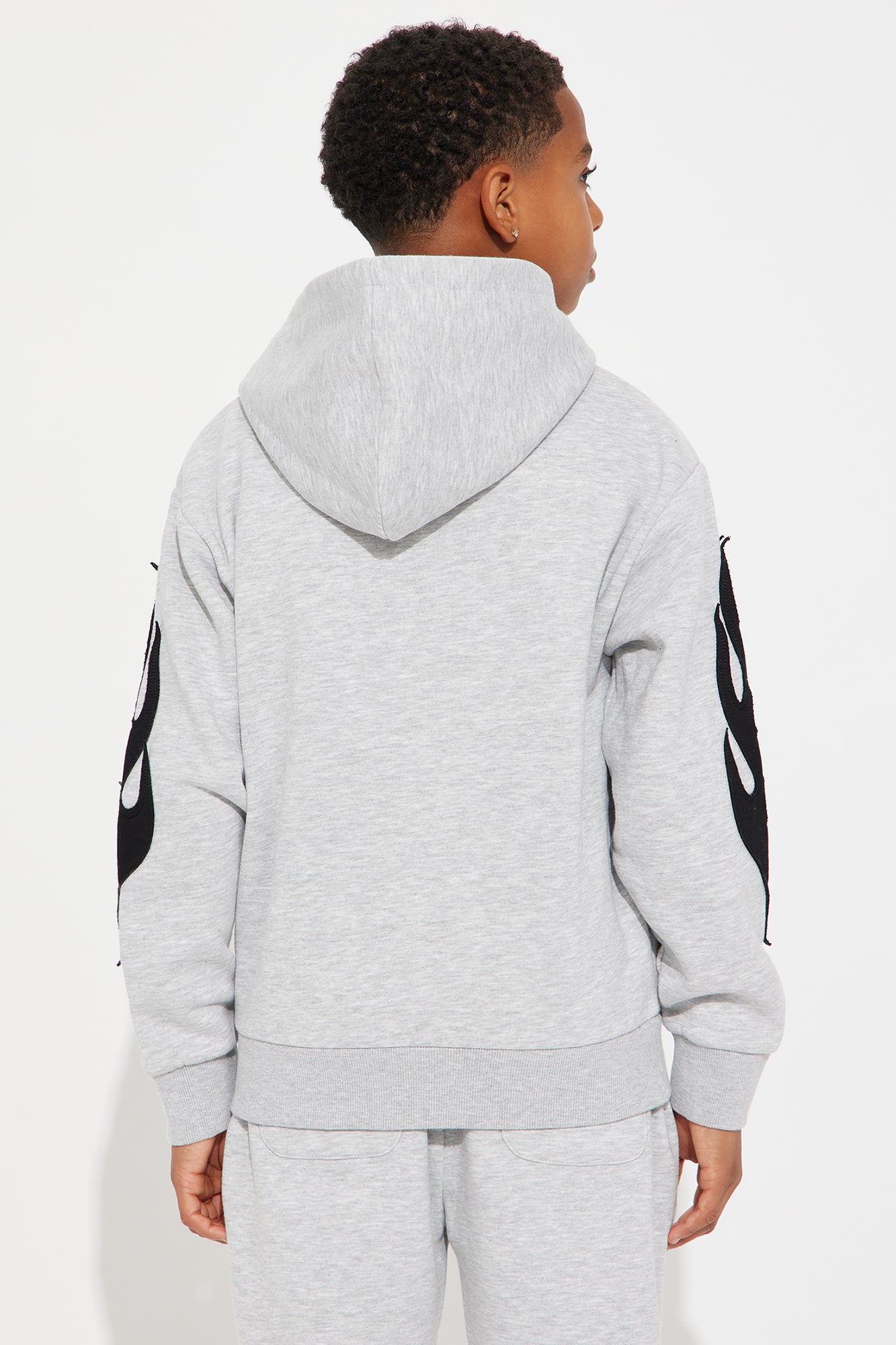 Mini Flame Time Tyson Hoodie - Heather Grey