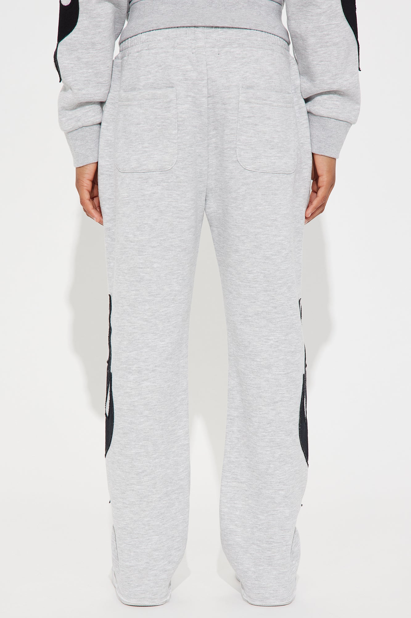 Mini Flame Time Tyson Straight Sweatpants - Heather Grey