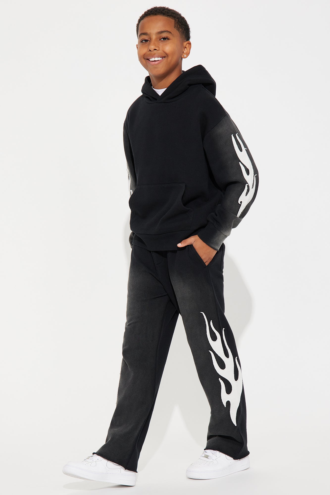 Mini Flame Time Tyson Hoodie - Black