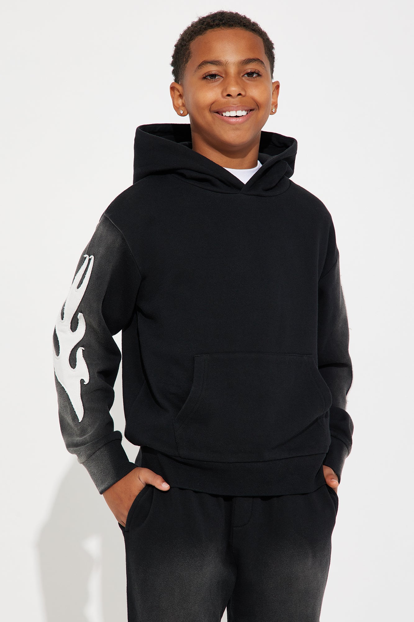 Mini Flame Time Tyson Hoodie - Black