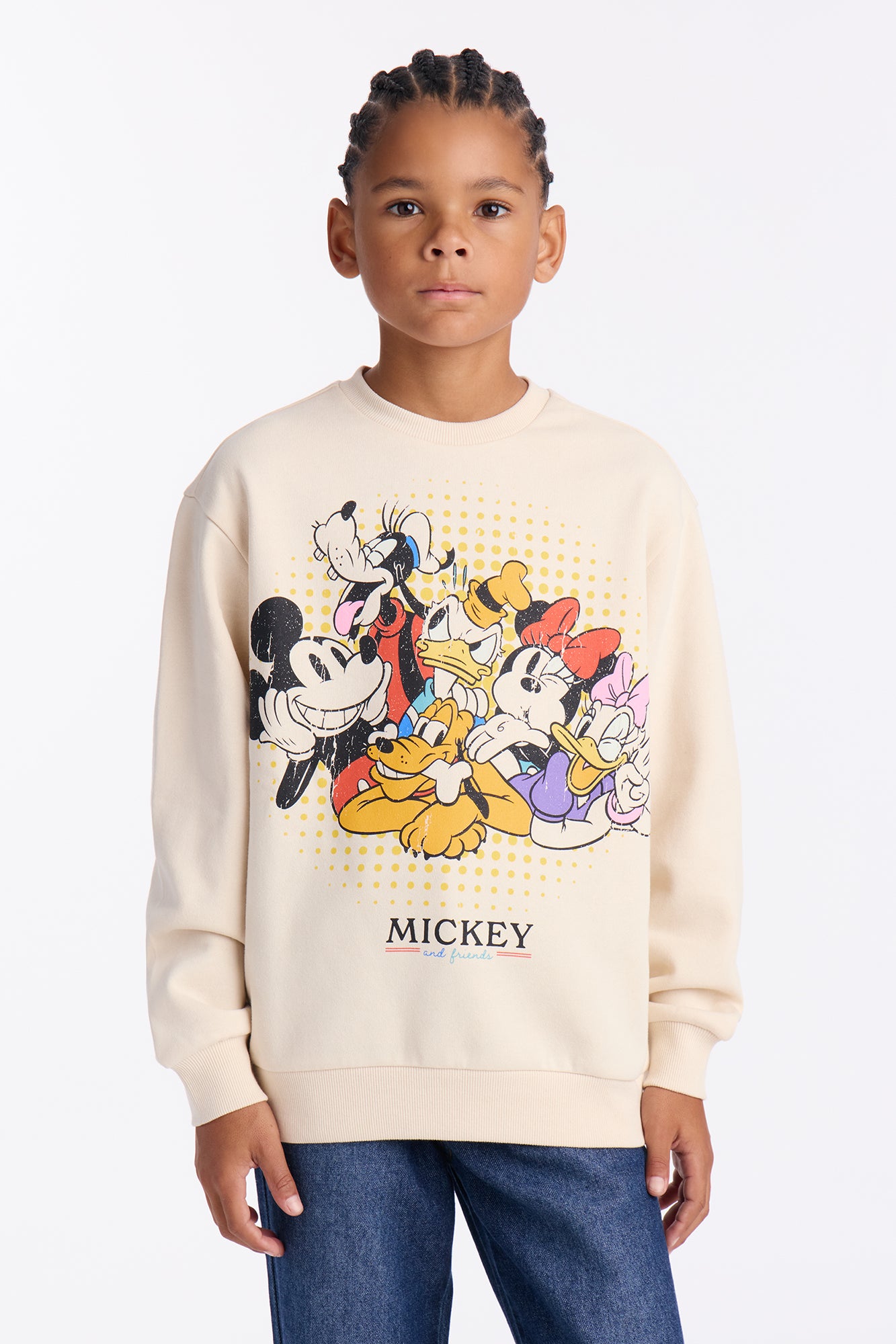 Mini Disney Mickey And Friends Sweatshirt - Natural