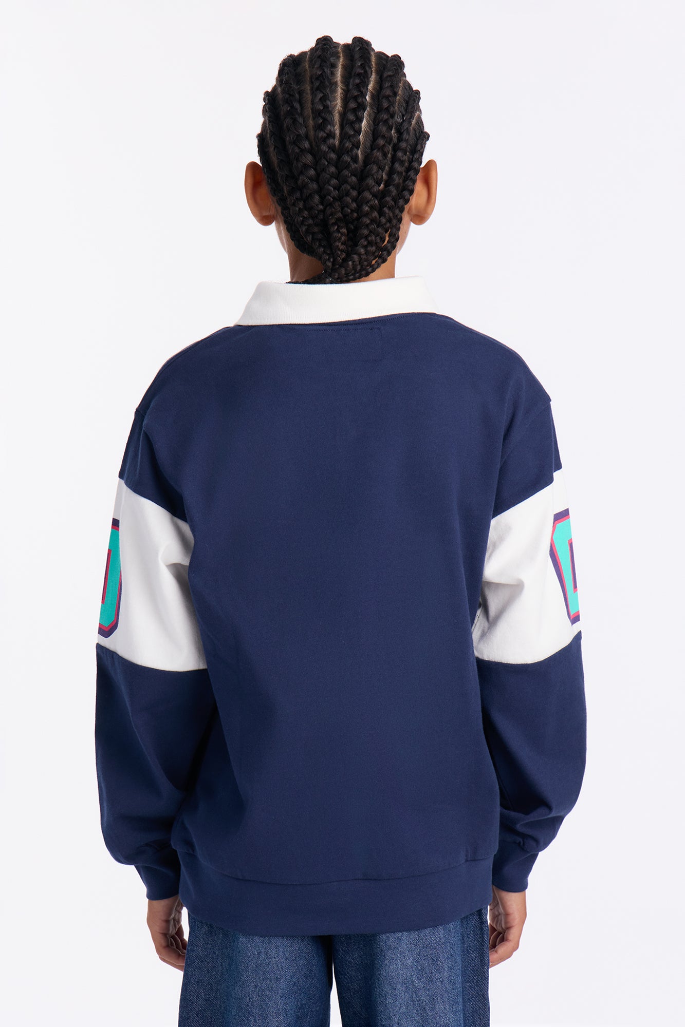 Mini Disney Mickey And Friends Long Sleeve Polo - Navy