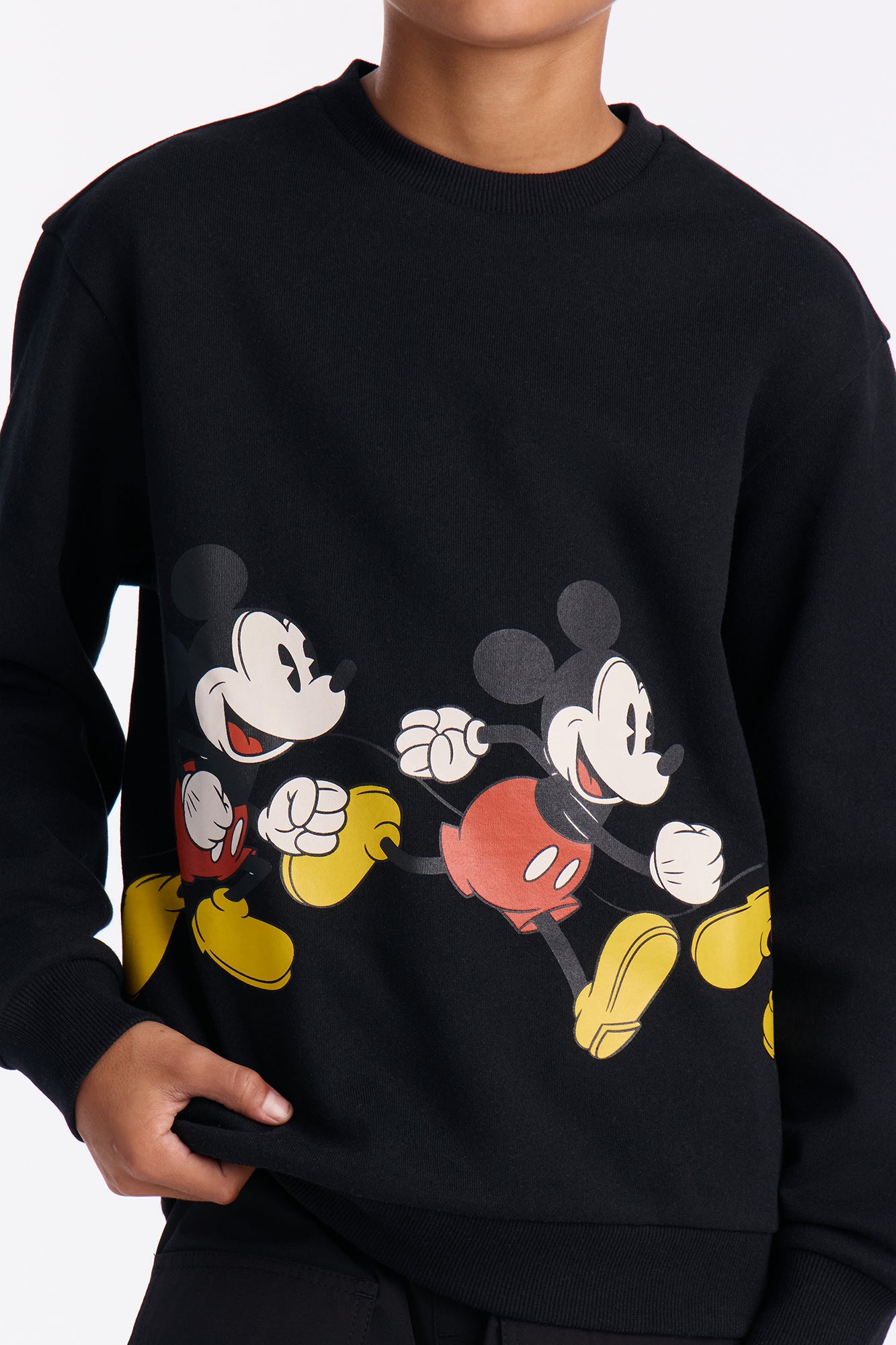 Mini Disney Go Mickey Go Sweatshirt - Black