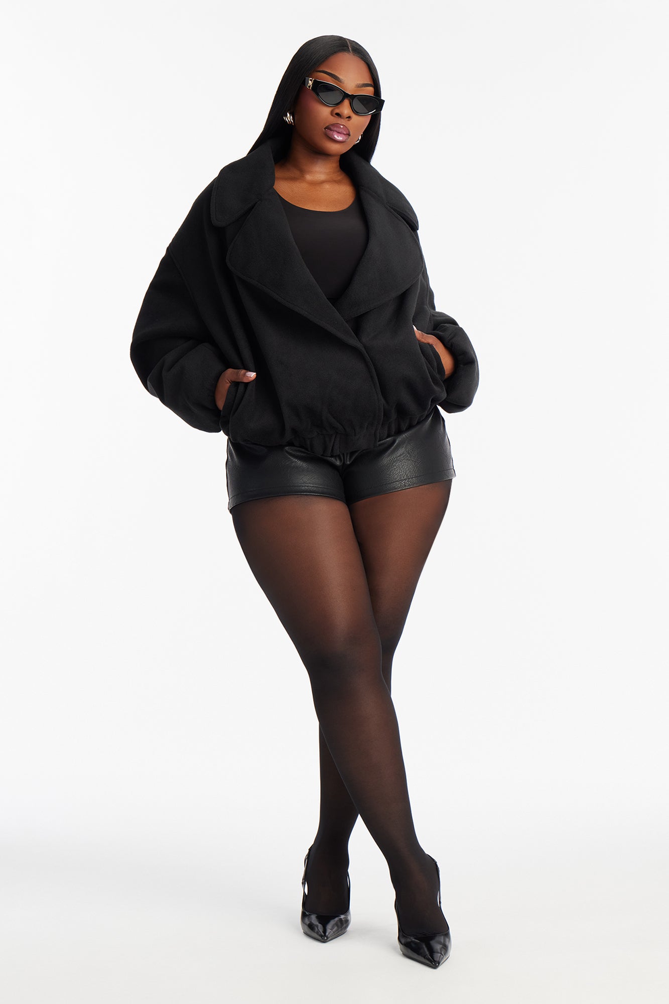 Oaklynn Oversized Slouch Coat - Black