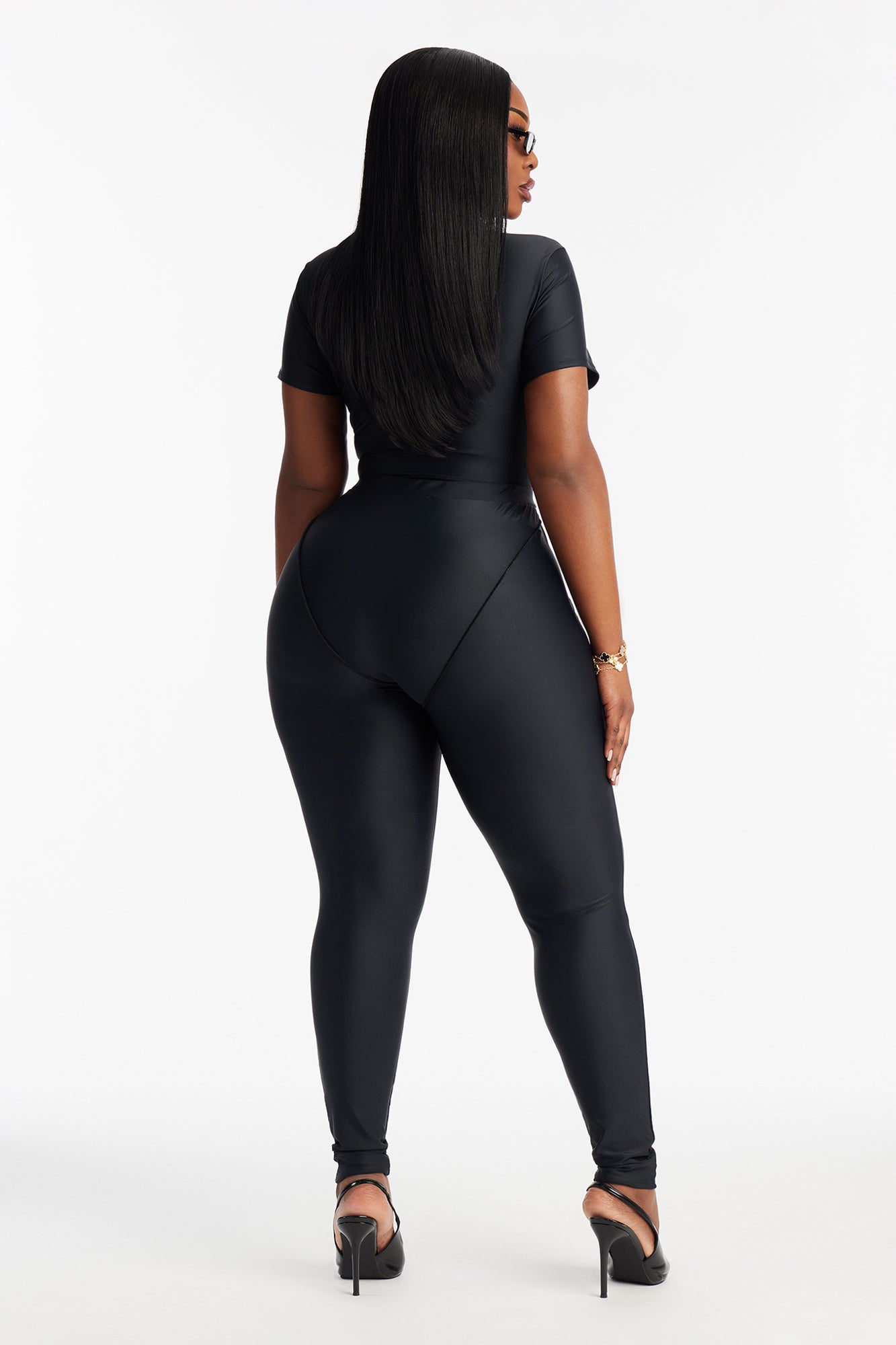 Isabelle High Neck Legging Set - Black