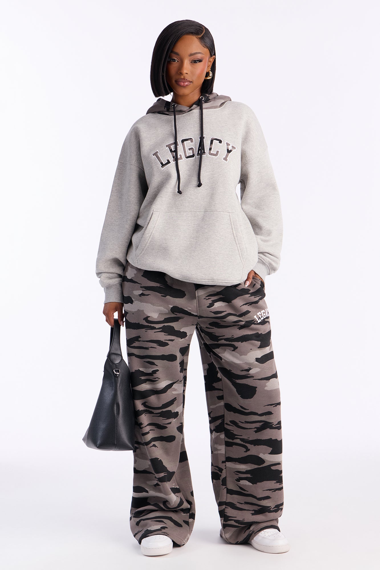 Legacy Camo Fleece Pant Set - Grey/combo