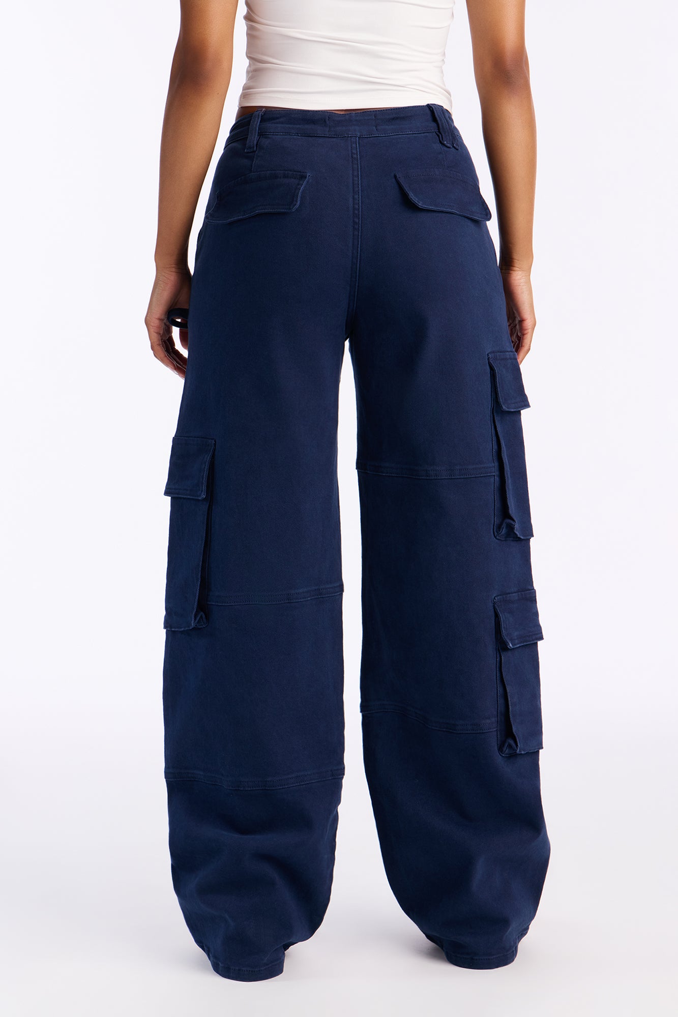 Desi Mineral Wash Cargo Pant - Navy