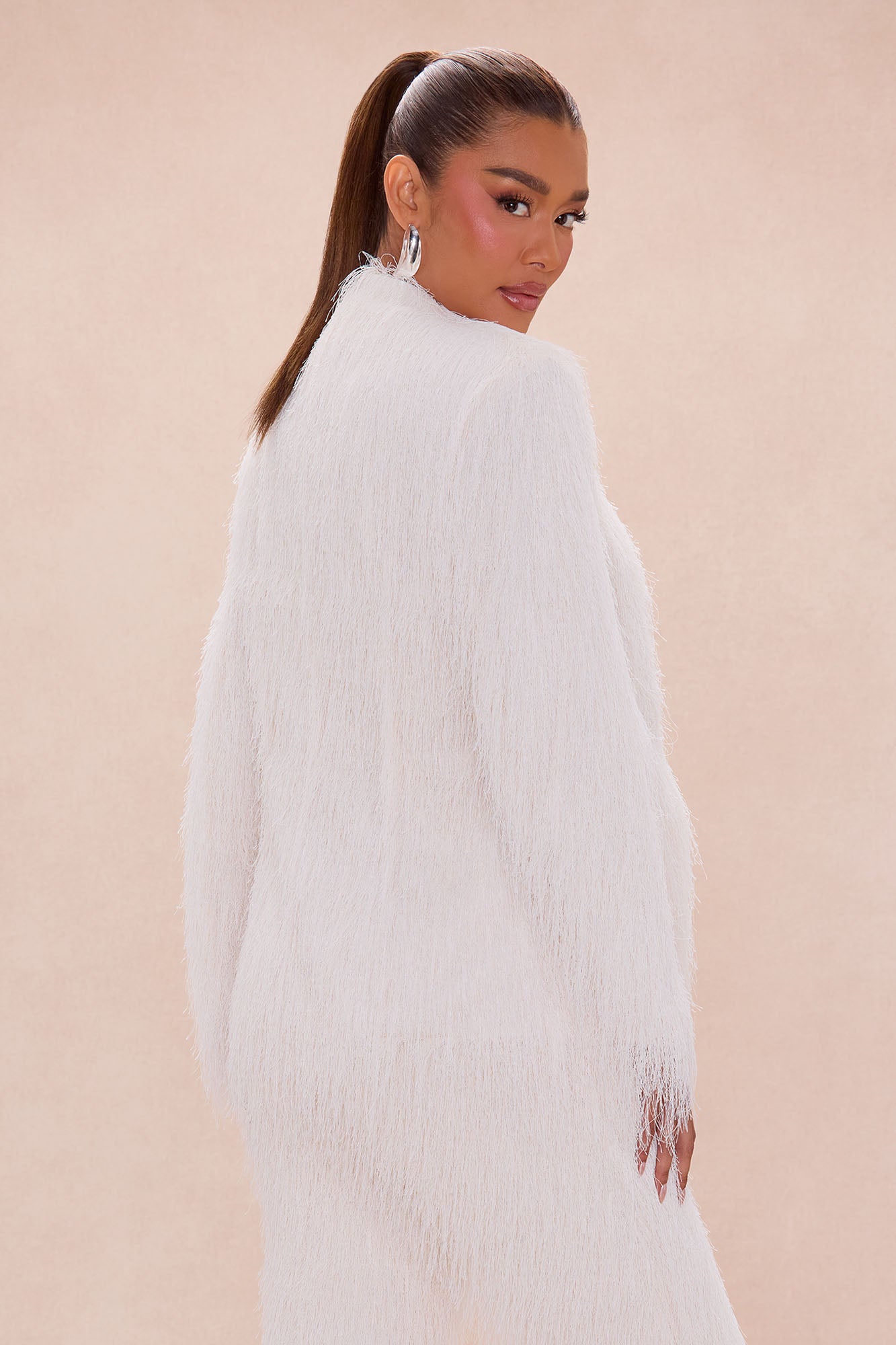 Amberlyn Shaggy Jacket - Cream