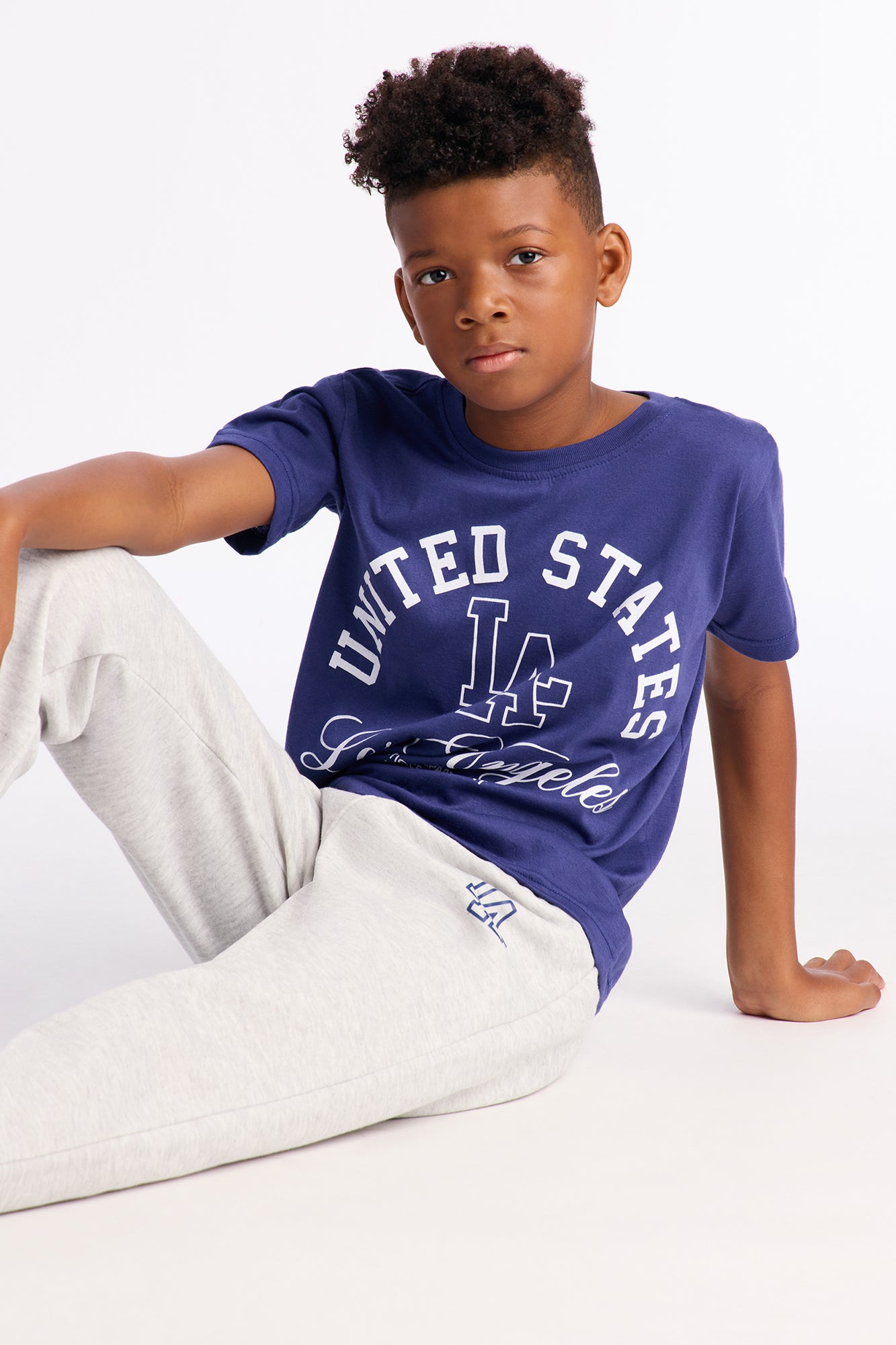Mini United States Los Angeles Jogger Pant Set - Navy/combo