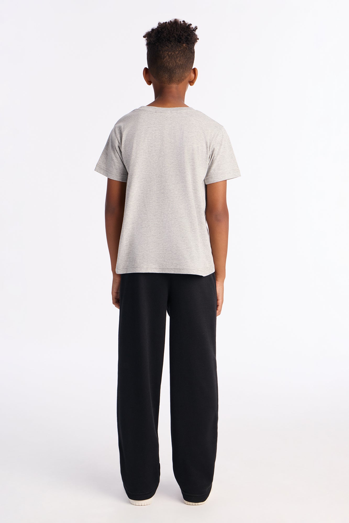 Mini Trust The Process Straight Leg Pant Set - Heather/Combo