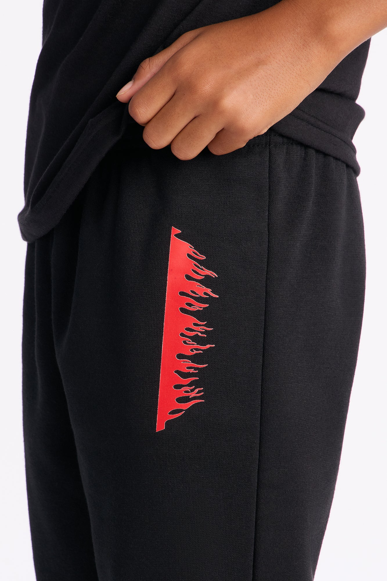 Mini Street Vibes Jogger Pant Set - Black