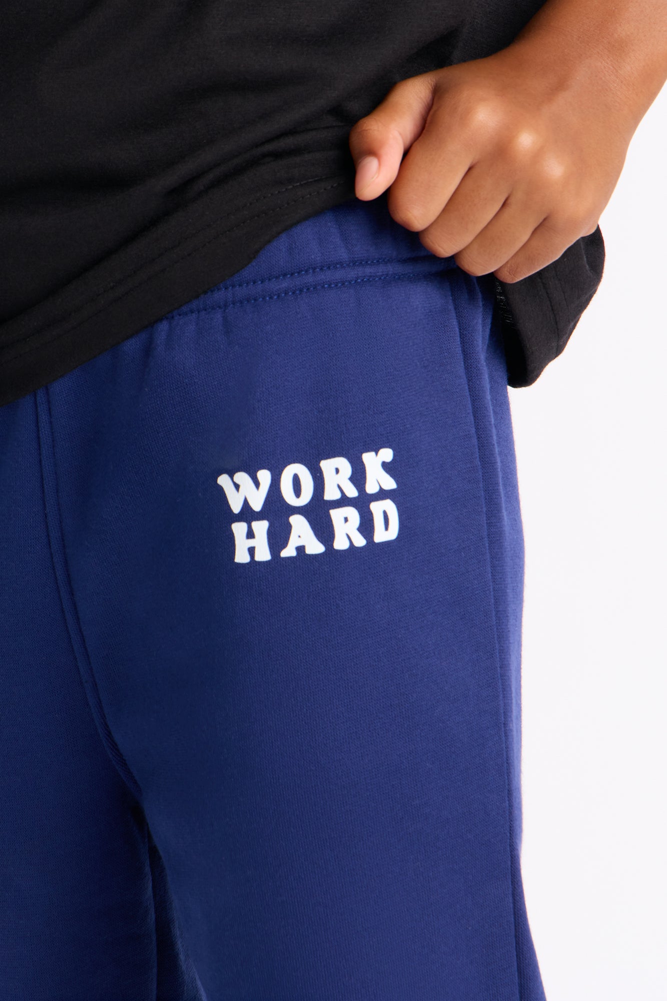 Mini Hustle And Work Hard Jogger Pant Set - Black/combo