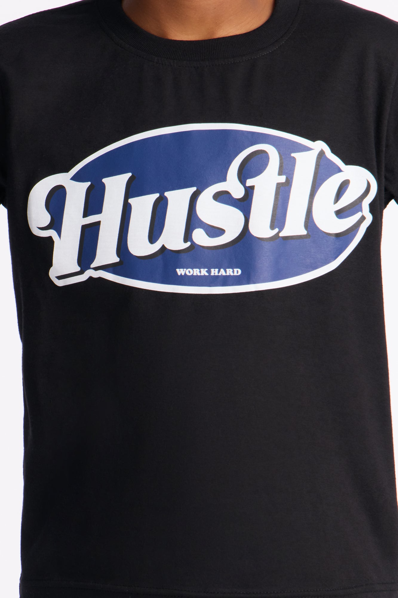 Mini Hustle And Work Hard Jogger Pant Set - Black/combo