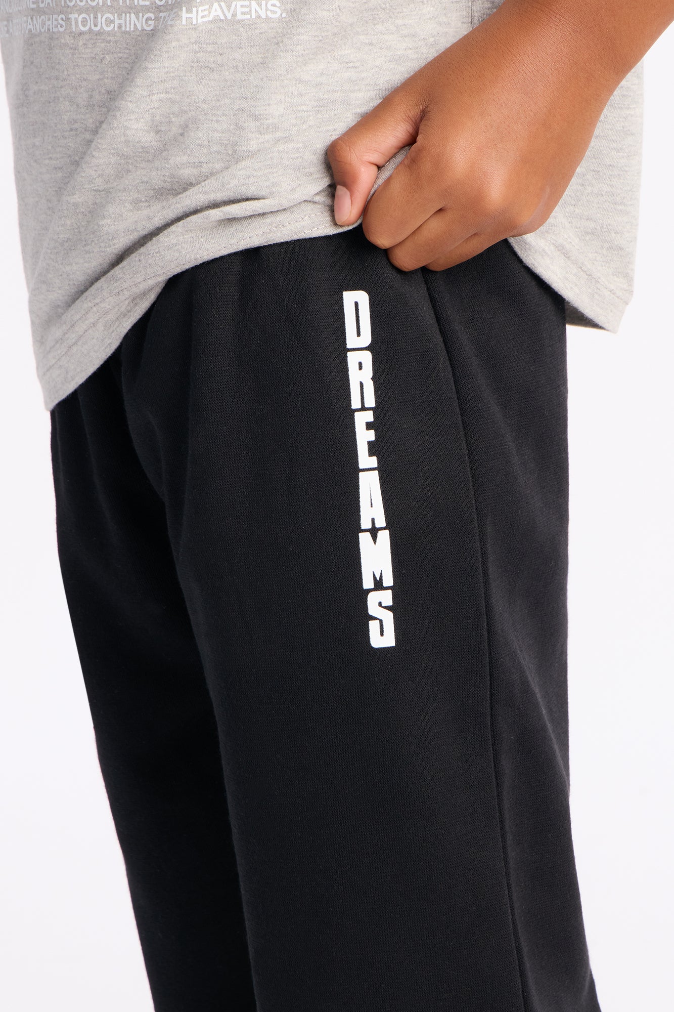 Mini Limitless Dreams Jogger Pant Set - Heather/Combo