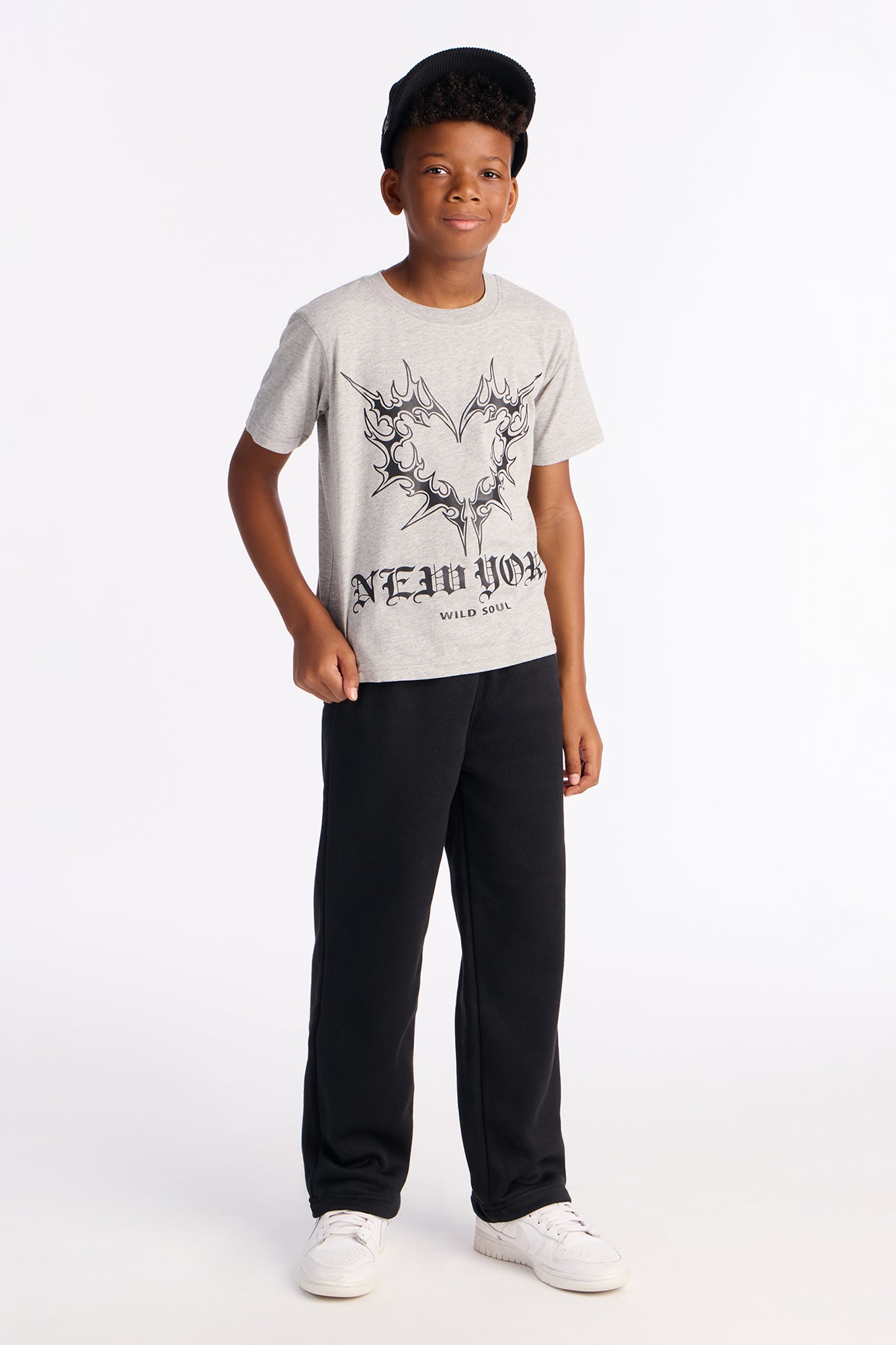 Mini Love From New York Jogger Pant Set - Heather/Combo