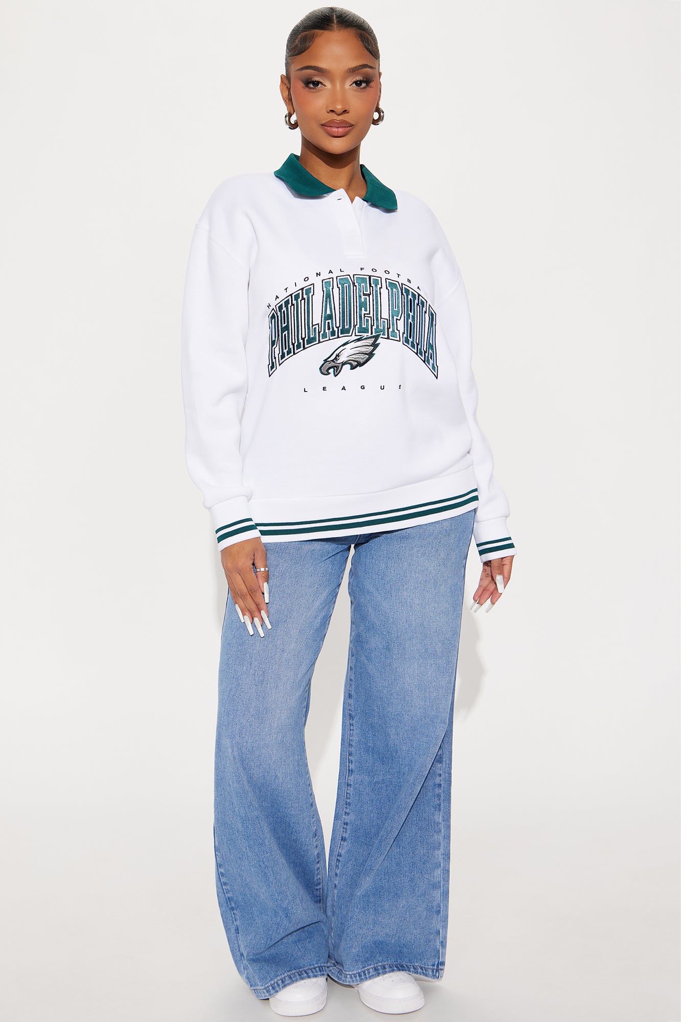 Bring It Home Eagles Sweatshirt - White