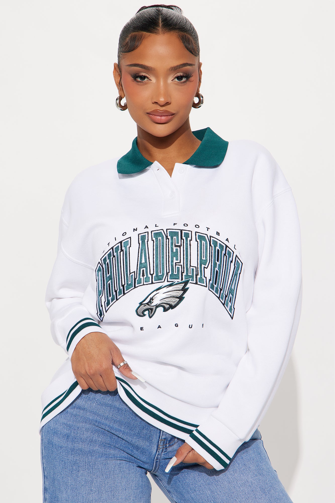Bring It Home Eagles Sweatshirt - White