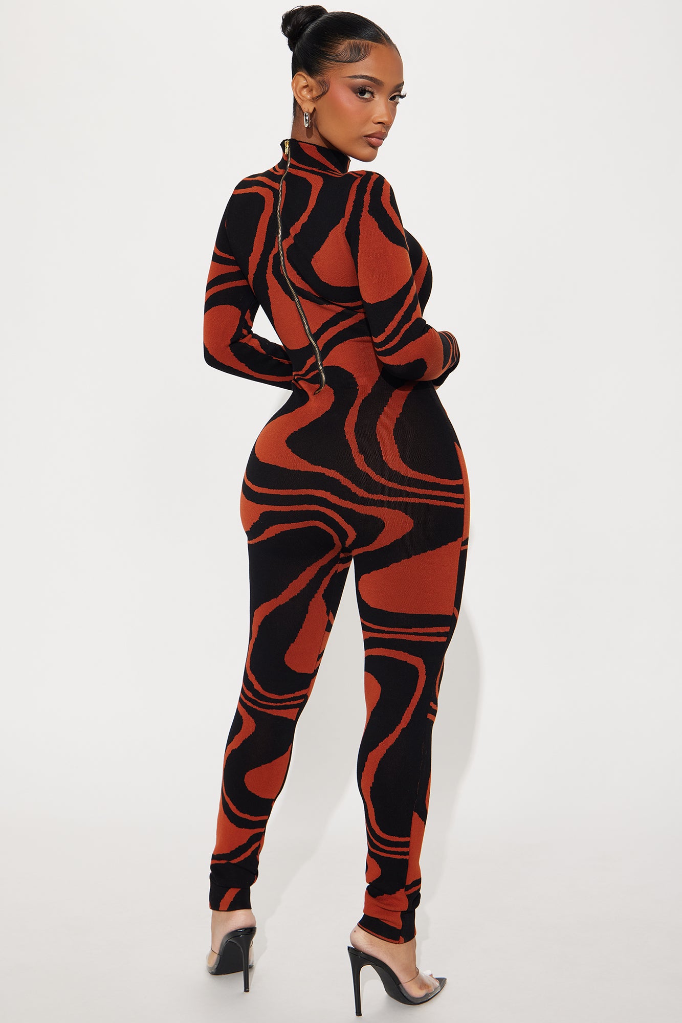 Tap In Sweater Jumpsuit - Black/combo
