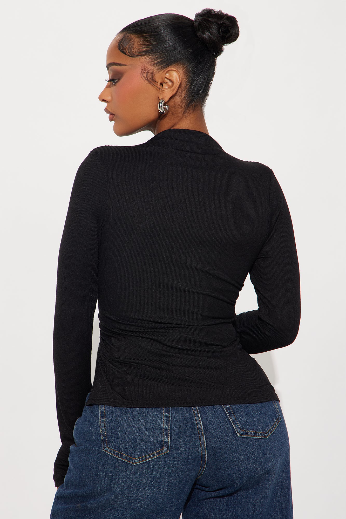 Harmony Ribbed Top - Black