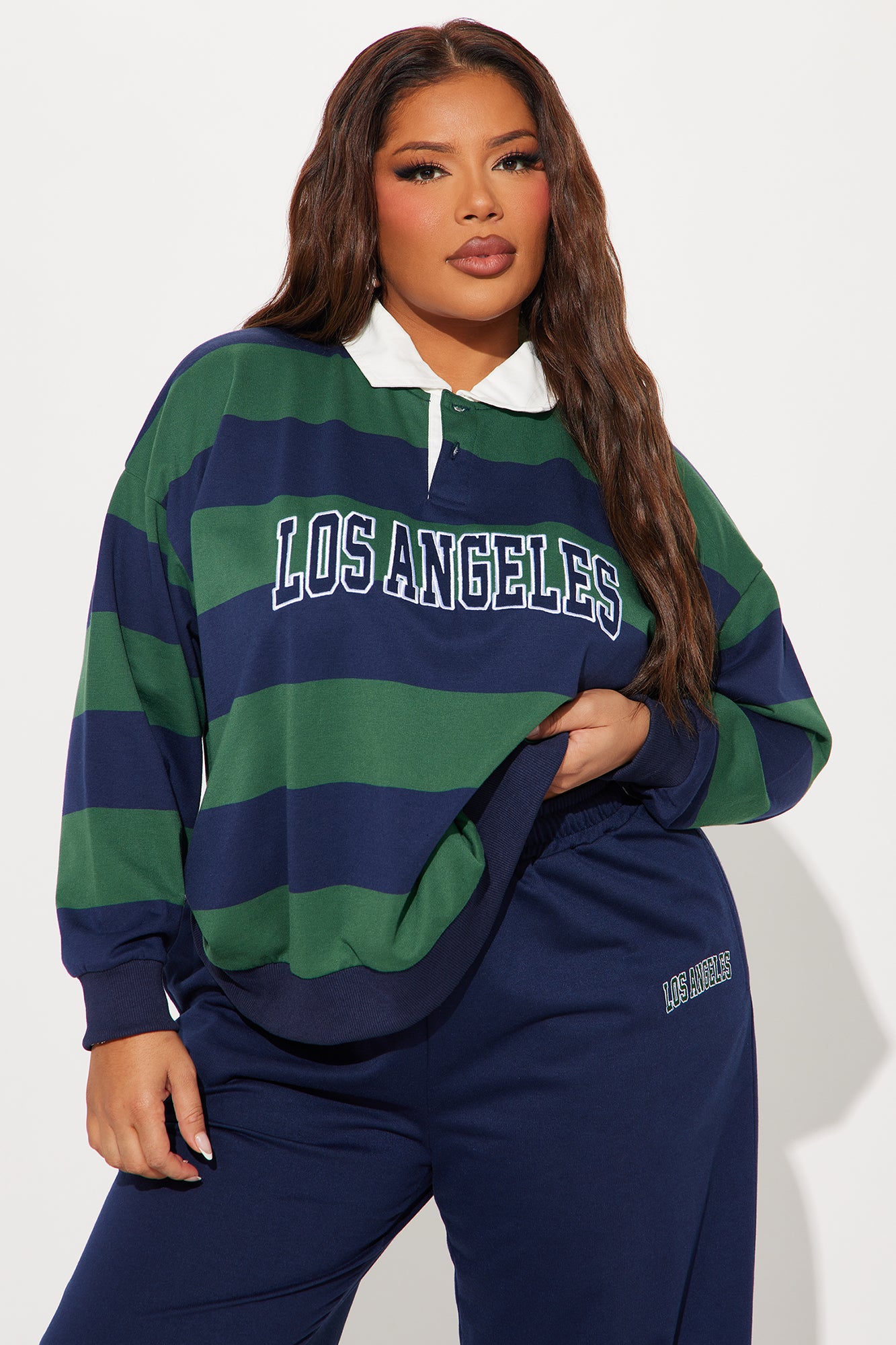 Sporty Day Wide Leg Pant Set - Hunter