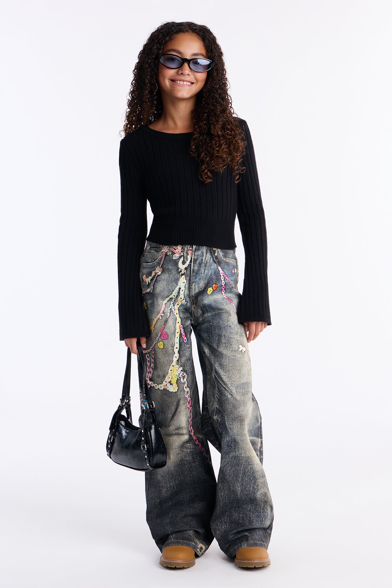 Mini Ashley Wide Leg Jean - Dark Wash