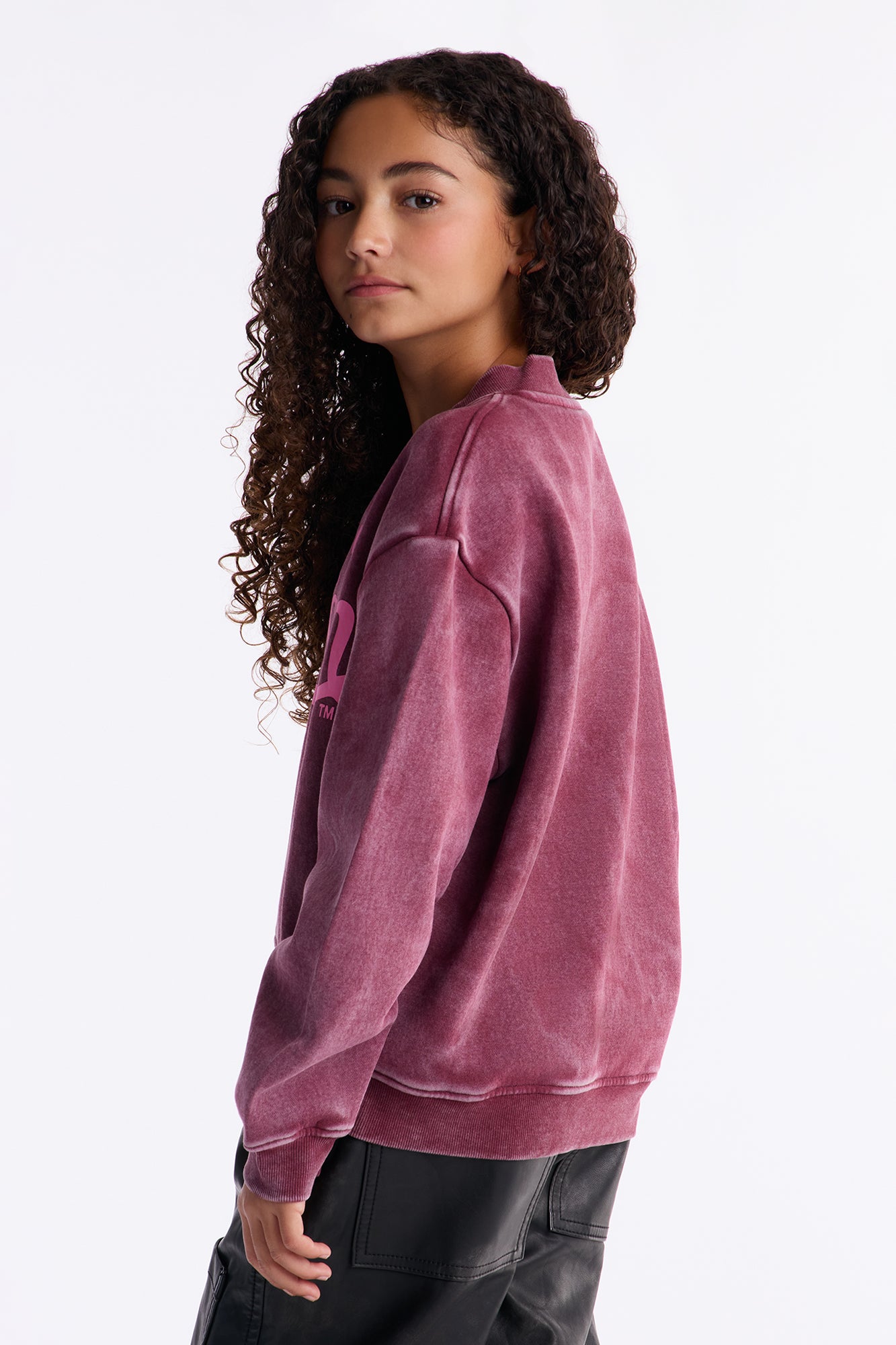 Mini Von Dutch Babe Washed Sweatshirt - Wine