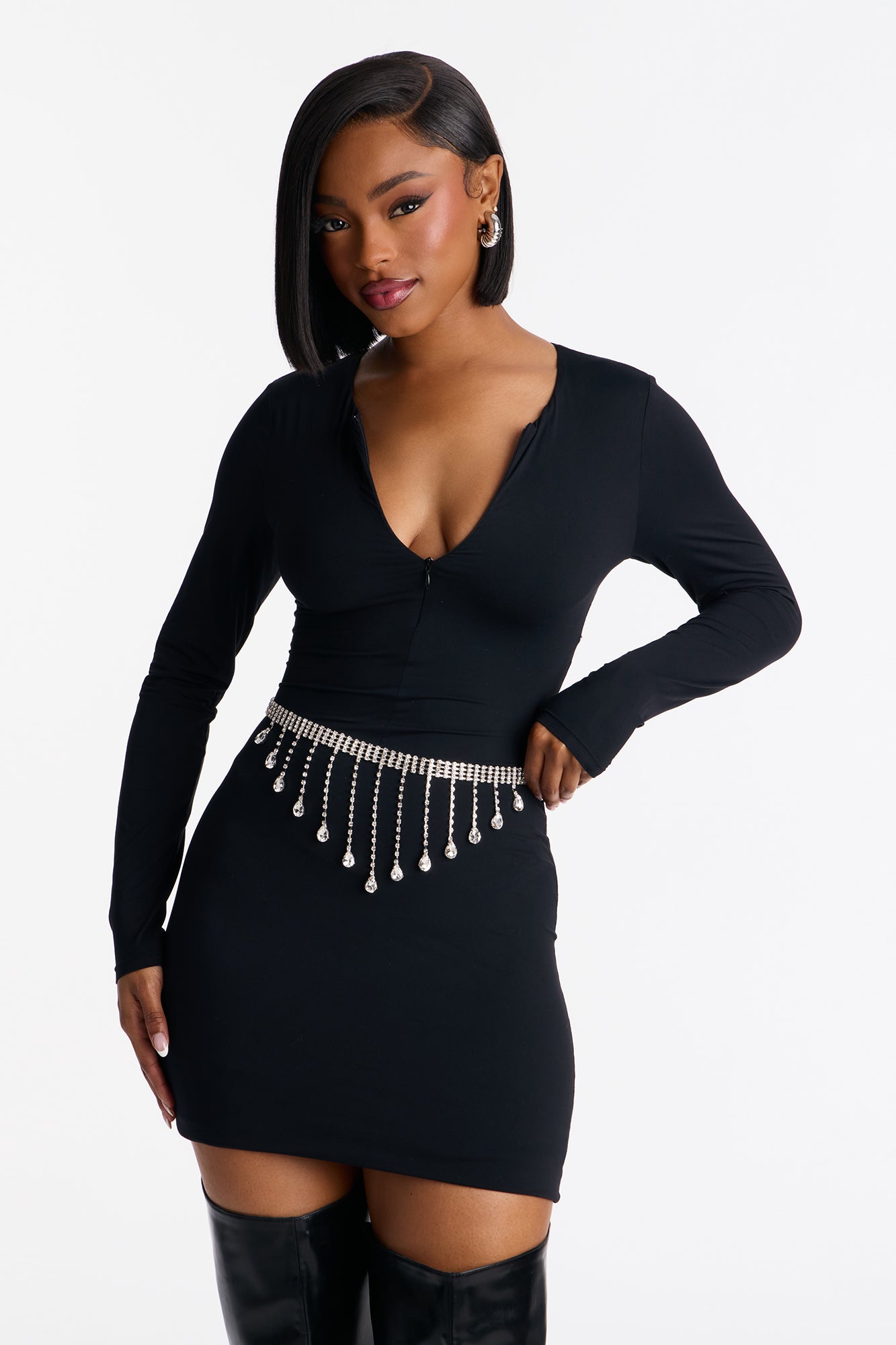 Go Chasing Waterfalls Chain Belt - Silver