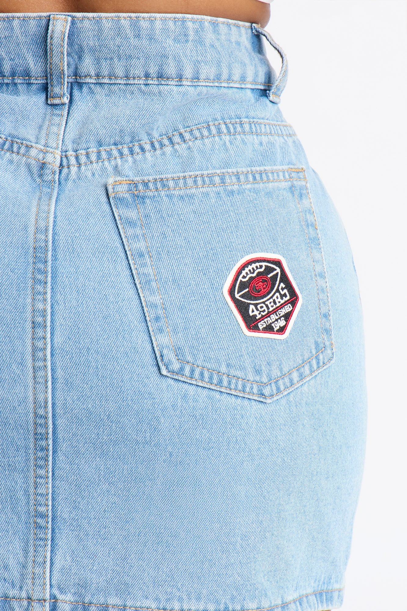 NFL 49ers Denim Mini Skirt - Denim