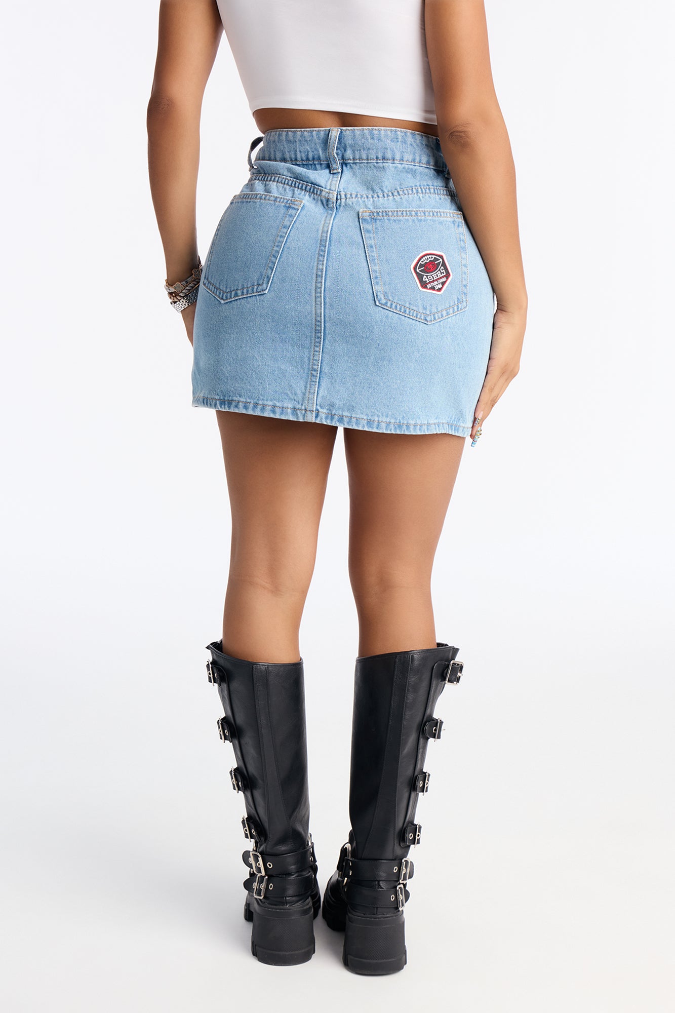 NFL 49ers Denim Mini Skirt - Denim