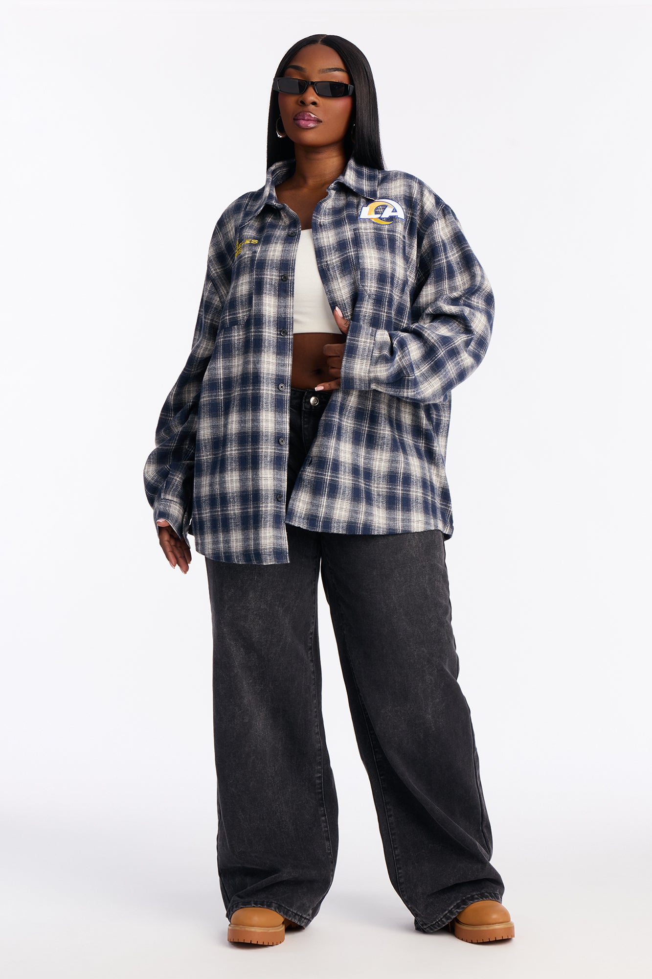 NFL Rams Plaid Flannel - Blue/combo