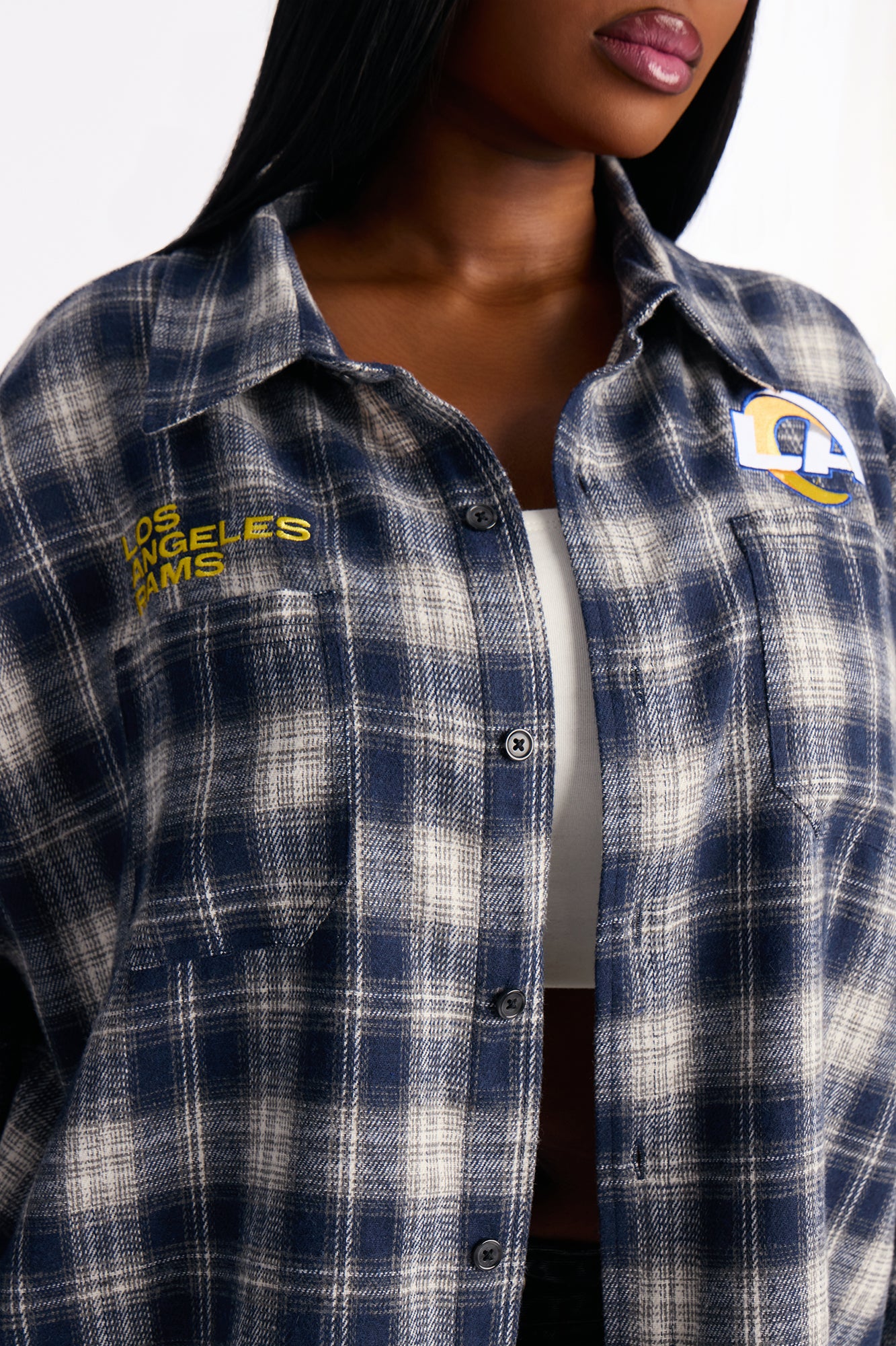 NFL Rams Plaid Flannel - Blue/combo
