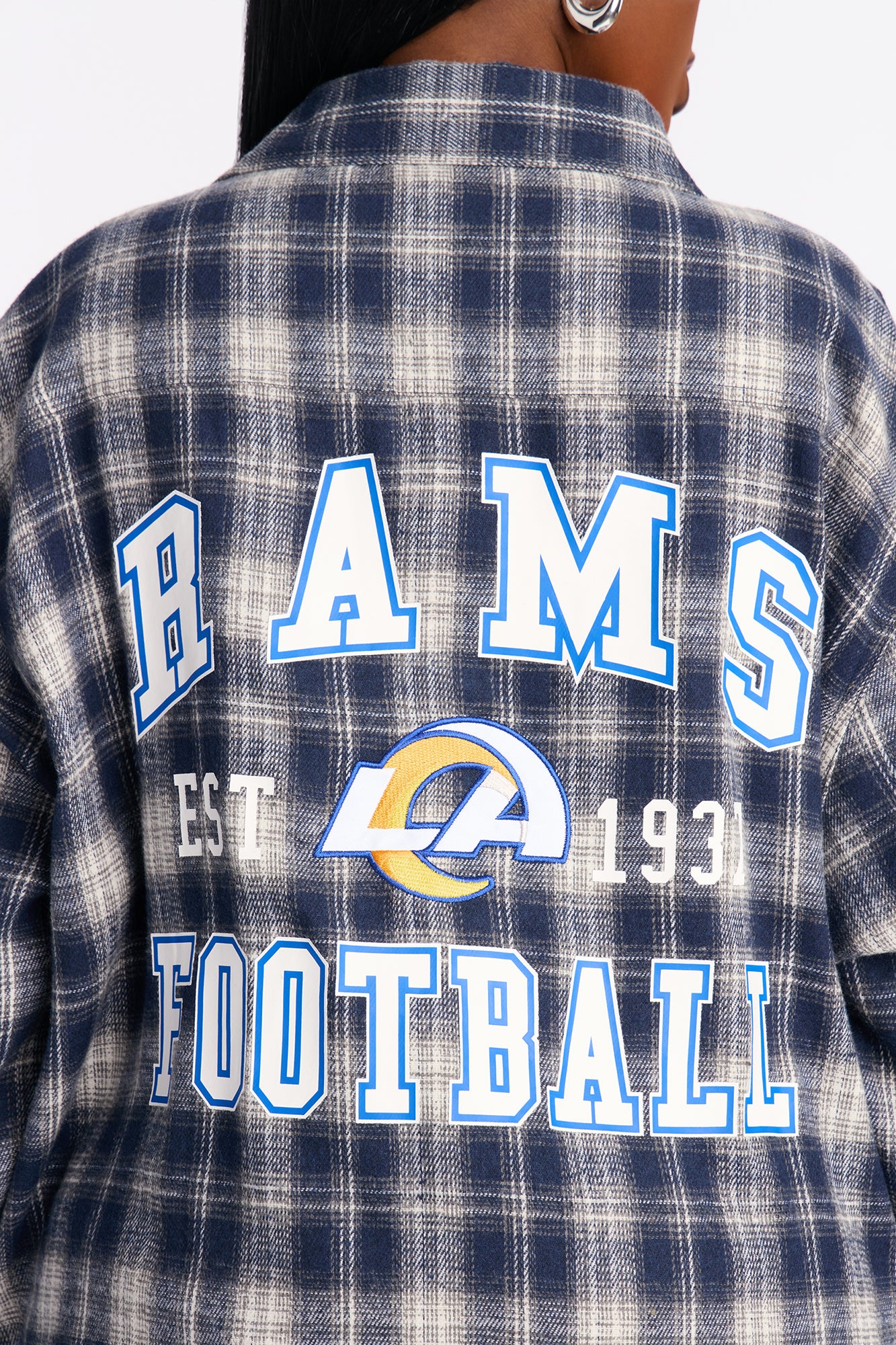 NFL Rams Plaid Flannel - Blue/combo