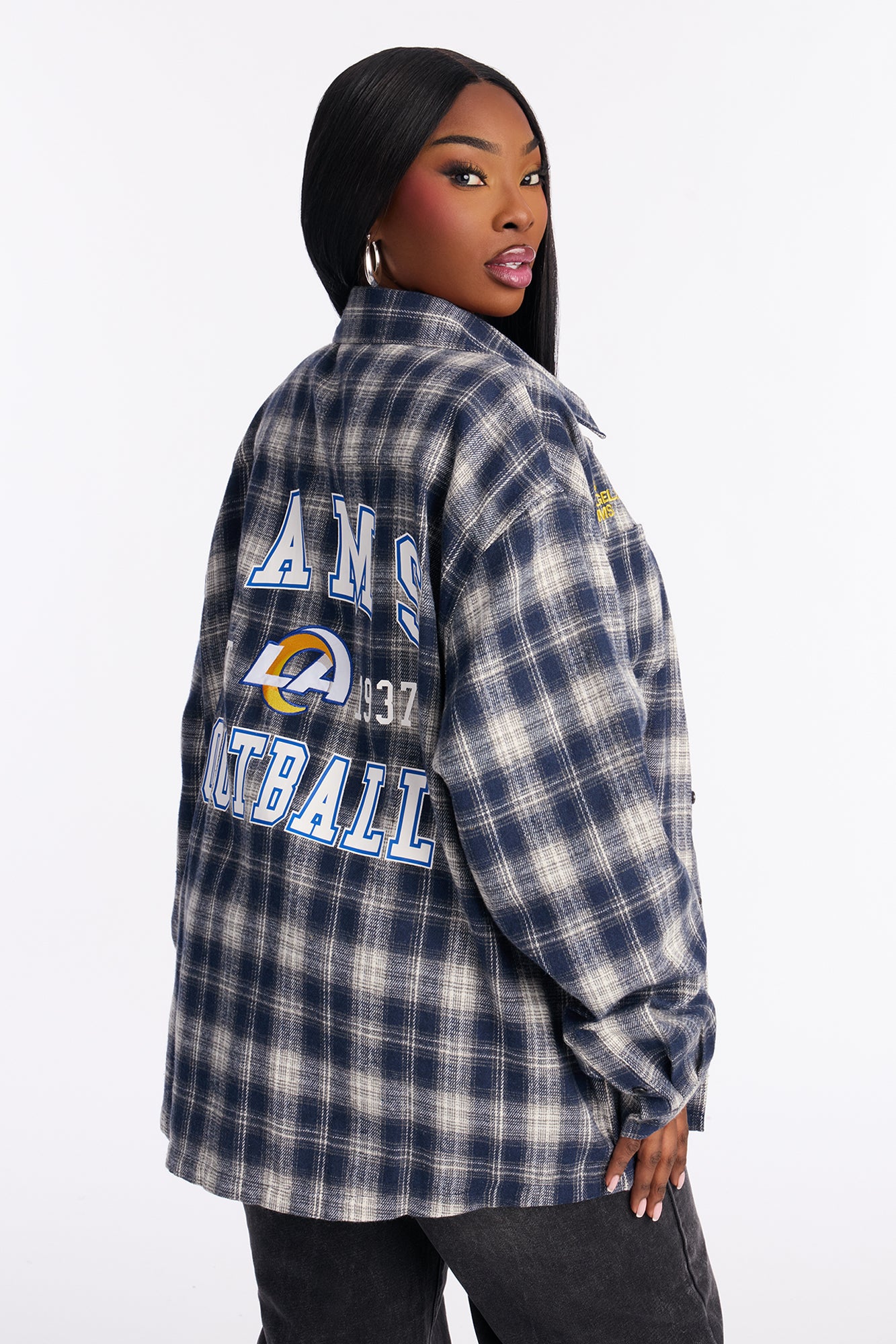NFL Rams Plaid Flannel - Blue/combo
