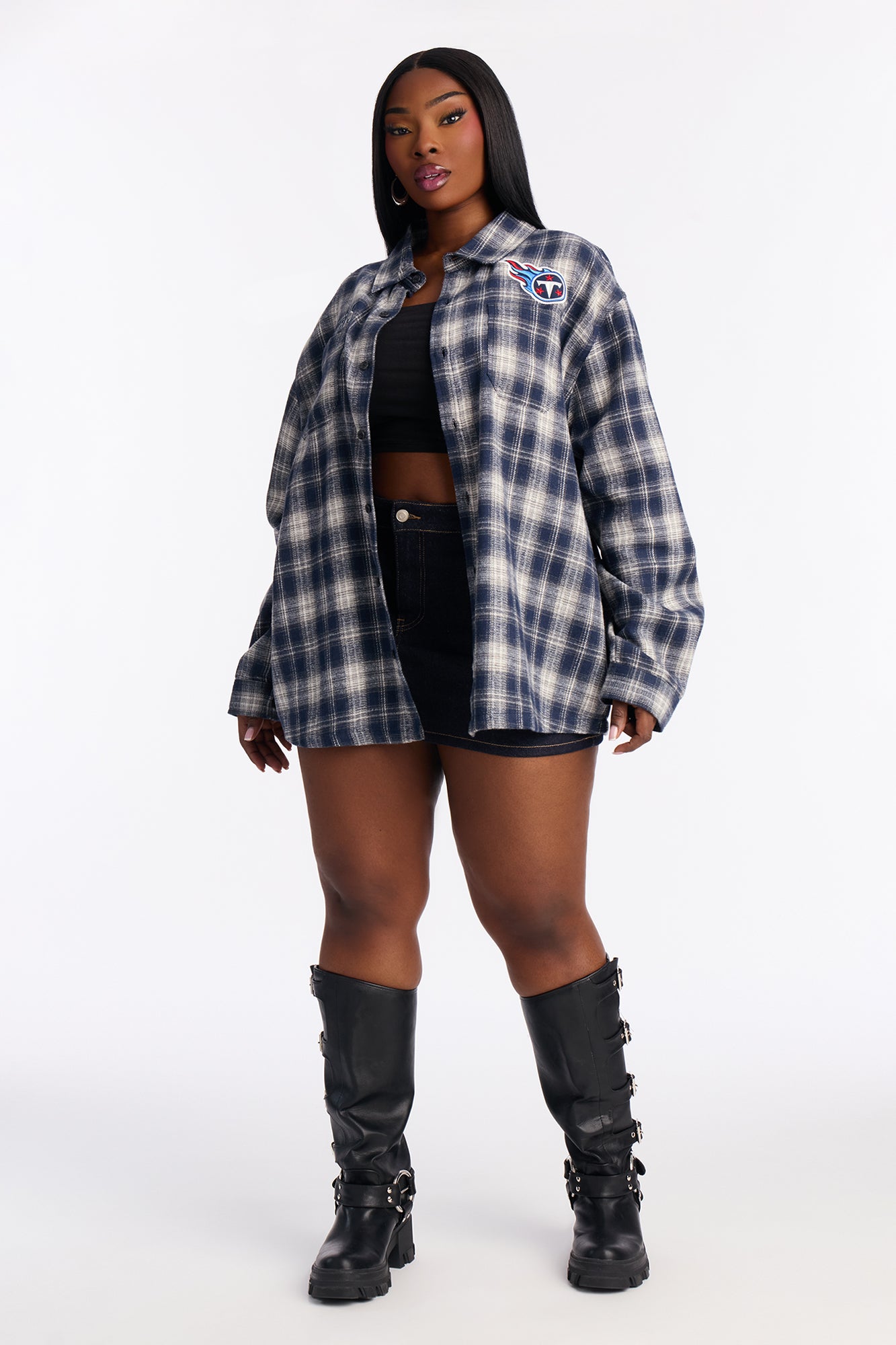 NFL Titans Plaid Flannel - Blue/combo