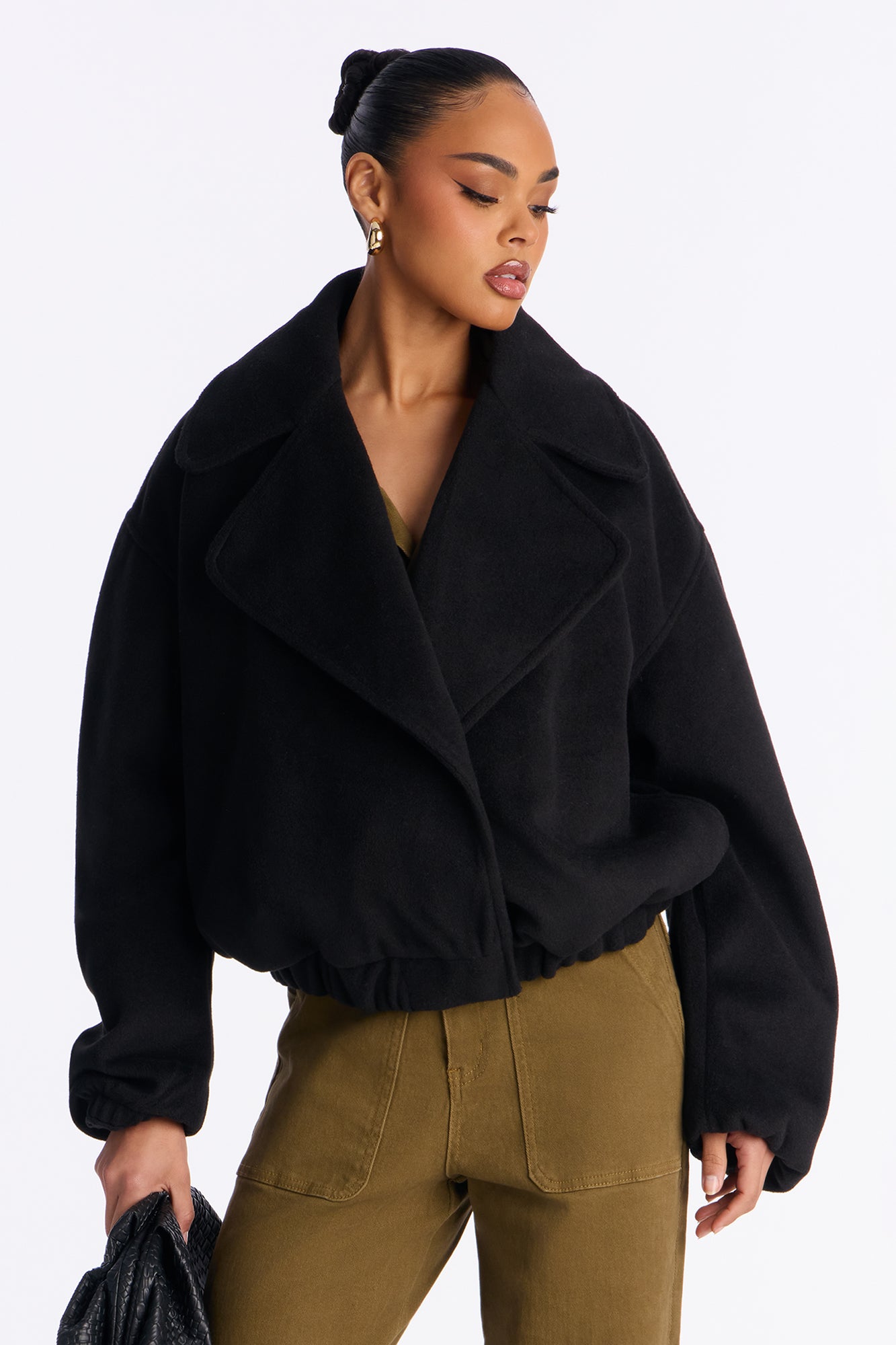 Oaklynn Oversized Slouch Coat - Black