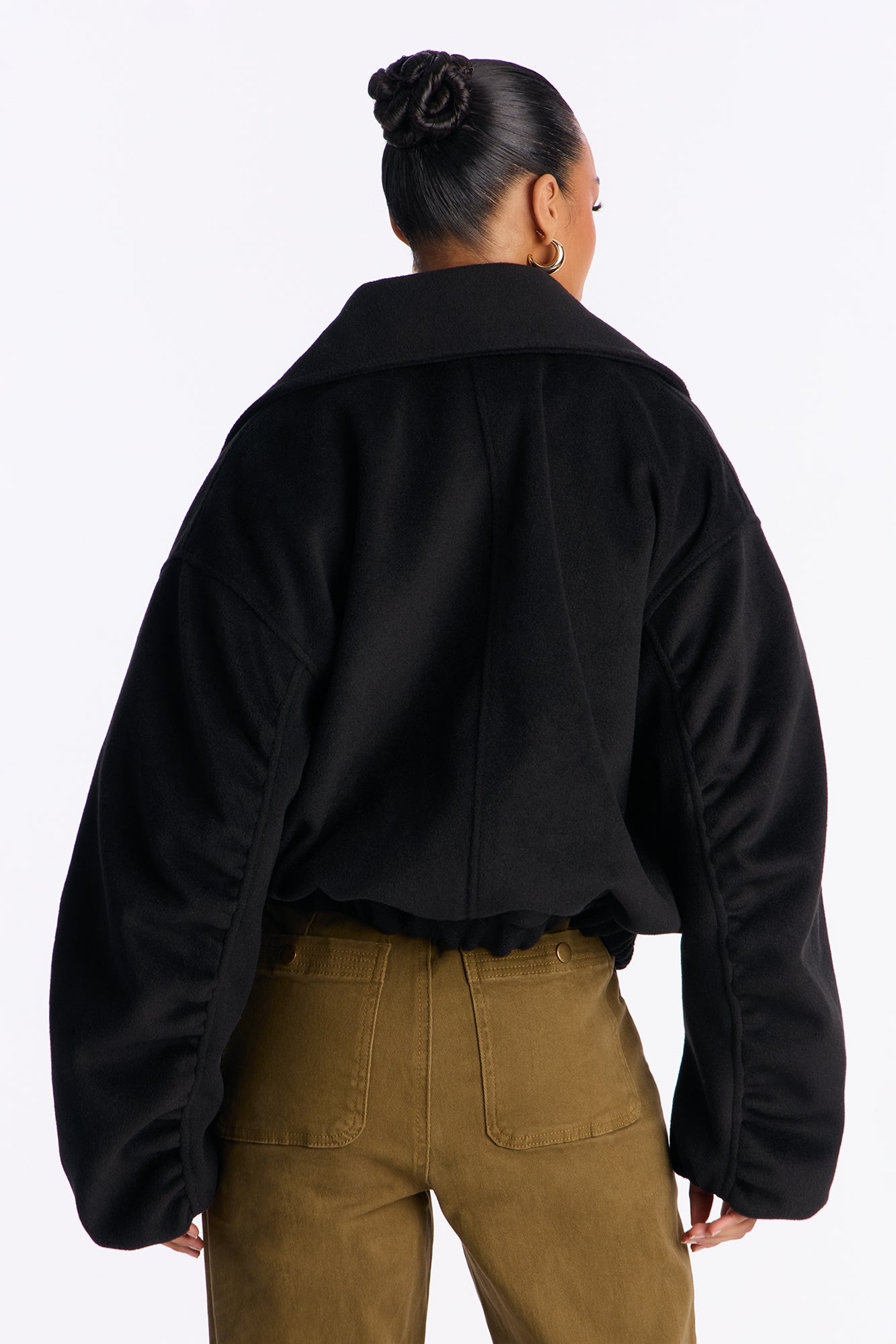 Oaklynn Oversized Slouch Coat - Black