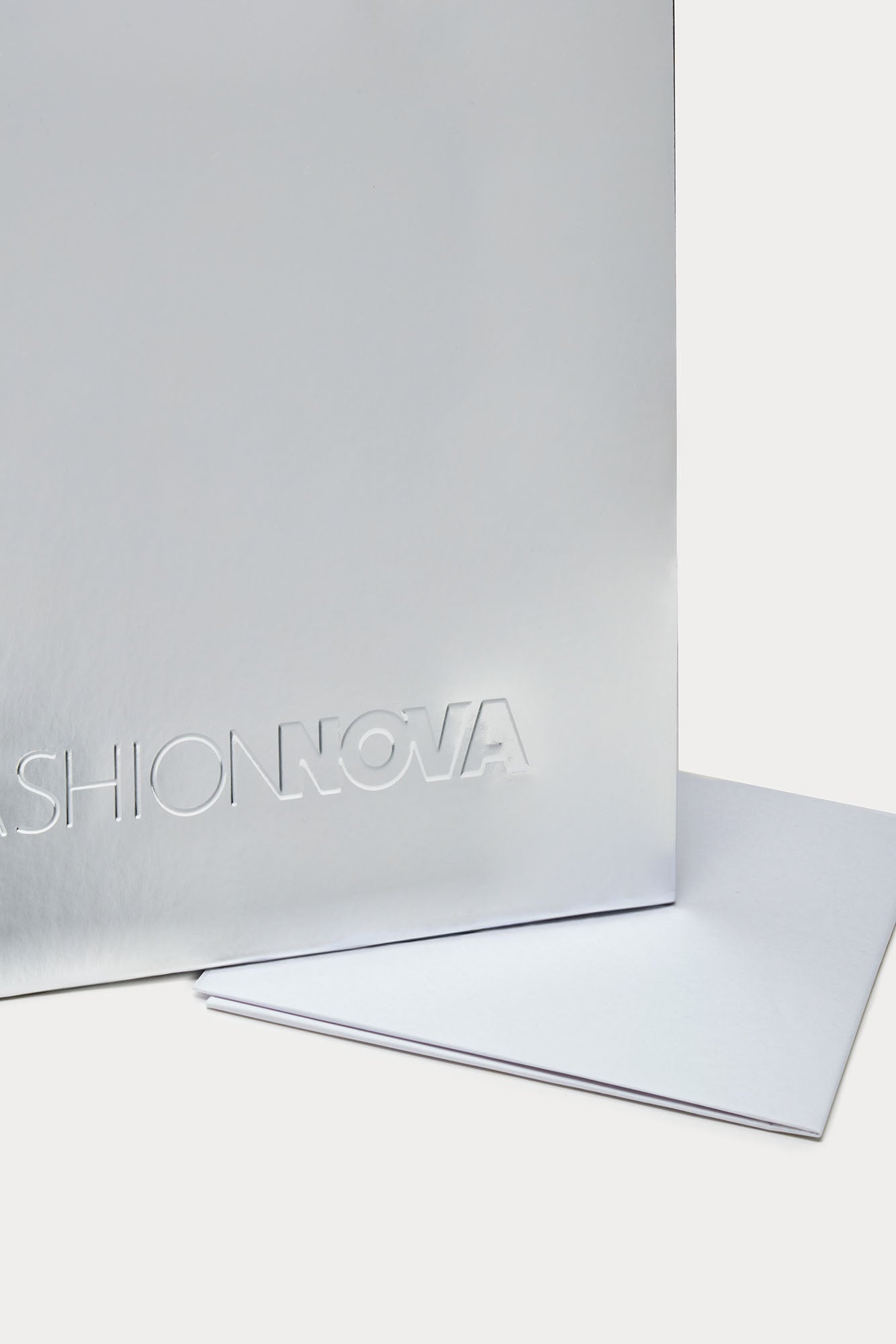Fashion Nova Gift Bag - Chrome - Silver