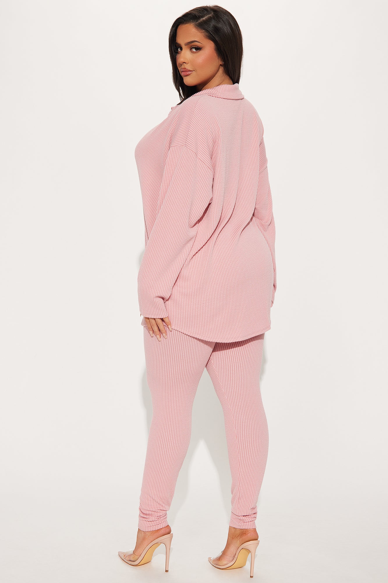 Maddie Ribbed Legging Set - Mauve