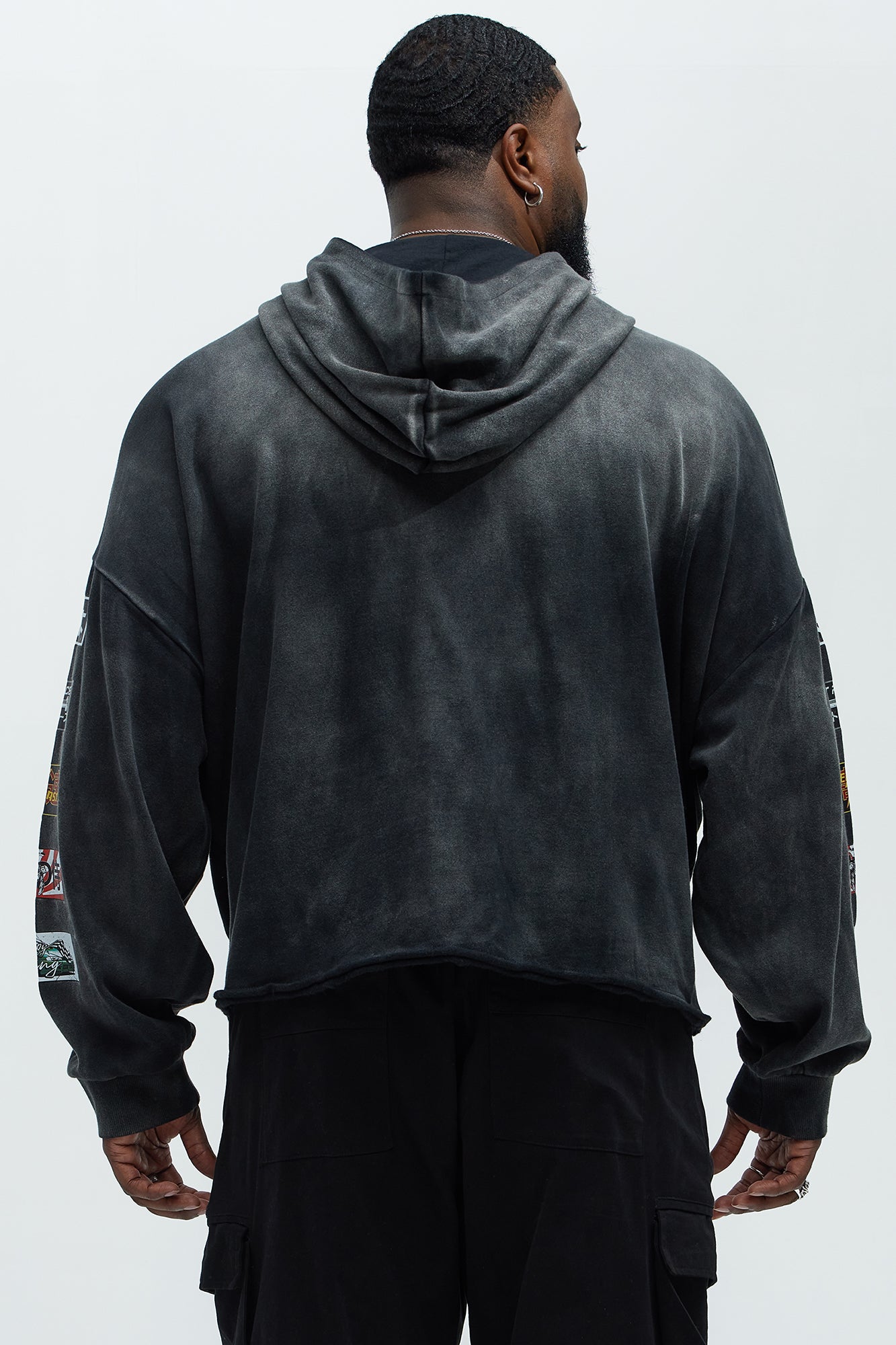 Tayson Speed Demons Boxy Hoodie - Black Wash