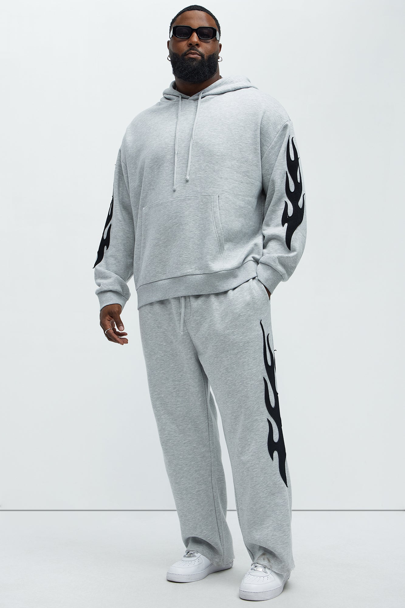 Flame Time Tayson Hoodie - Heather Grey