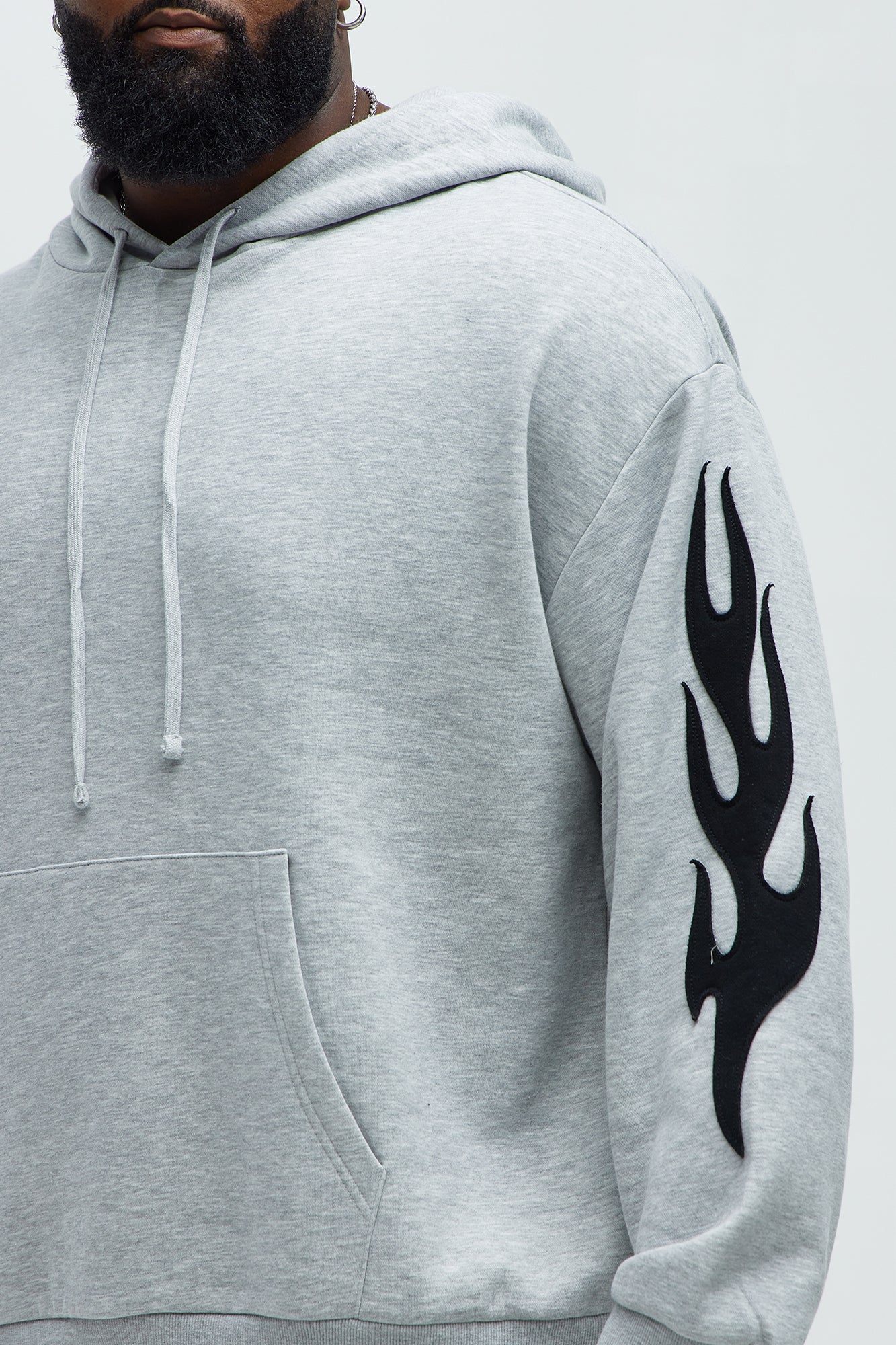 Flame Time Tayson Hoodie - Heather Grey