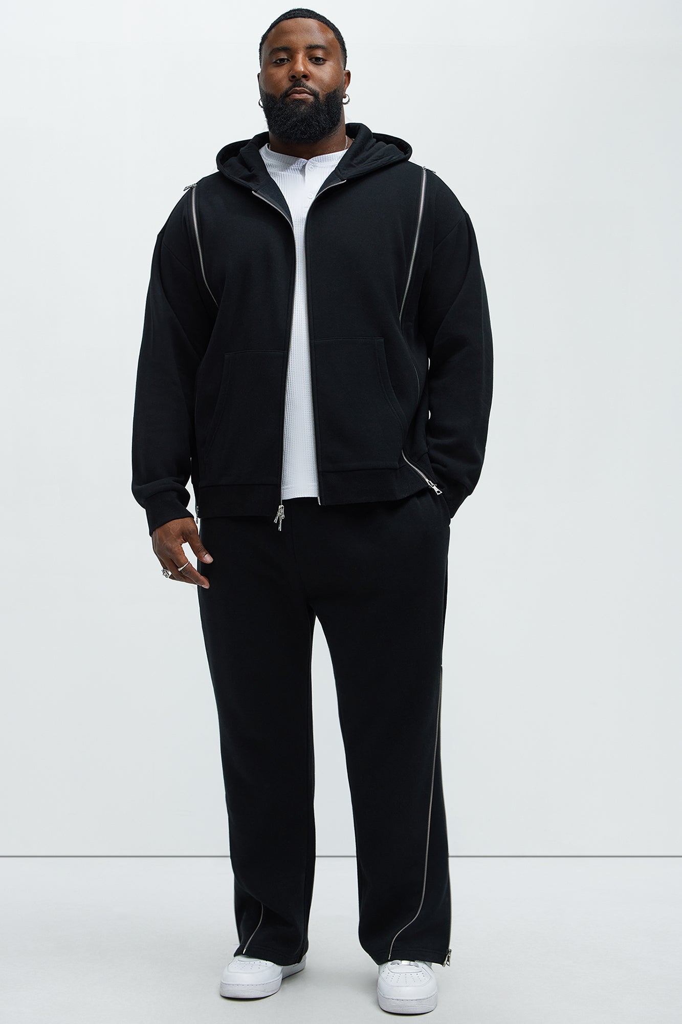 Tayson Stay Away Zip Up Hoodie - Black