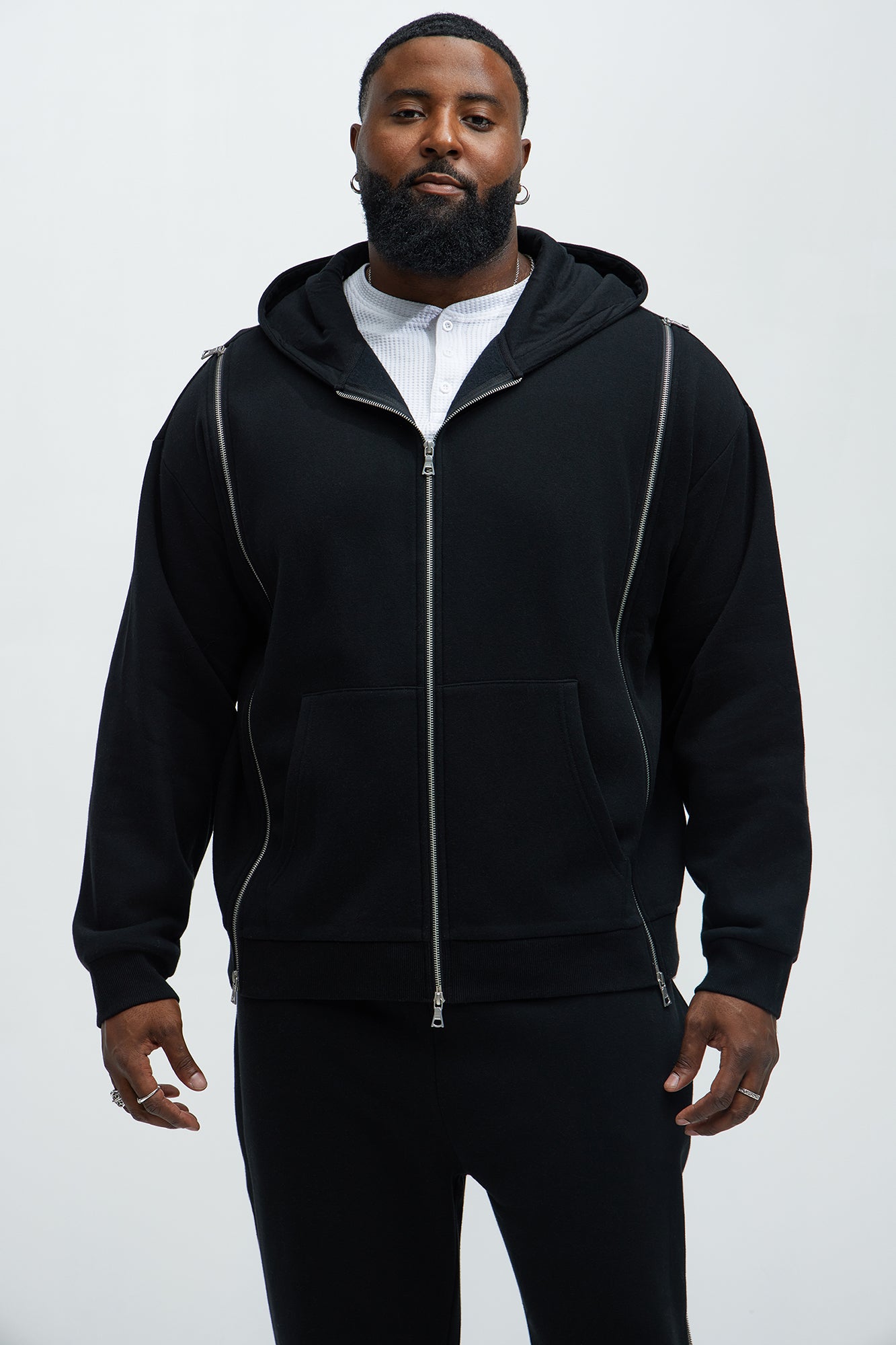 Tayson Stay Away Zip Up Hoodie - Black