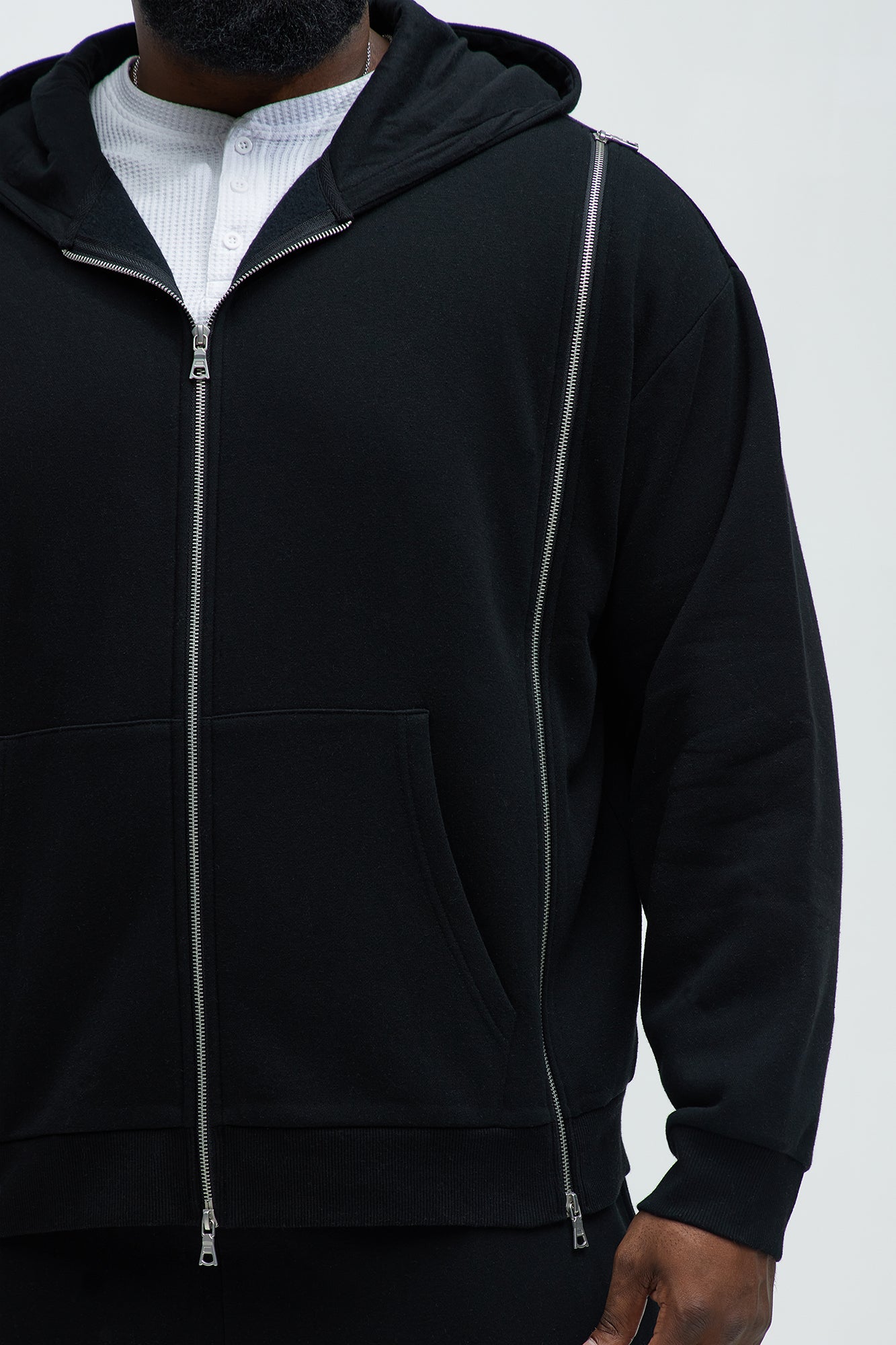 Tayson Stay Away Zip Up Hoodie - Black