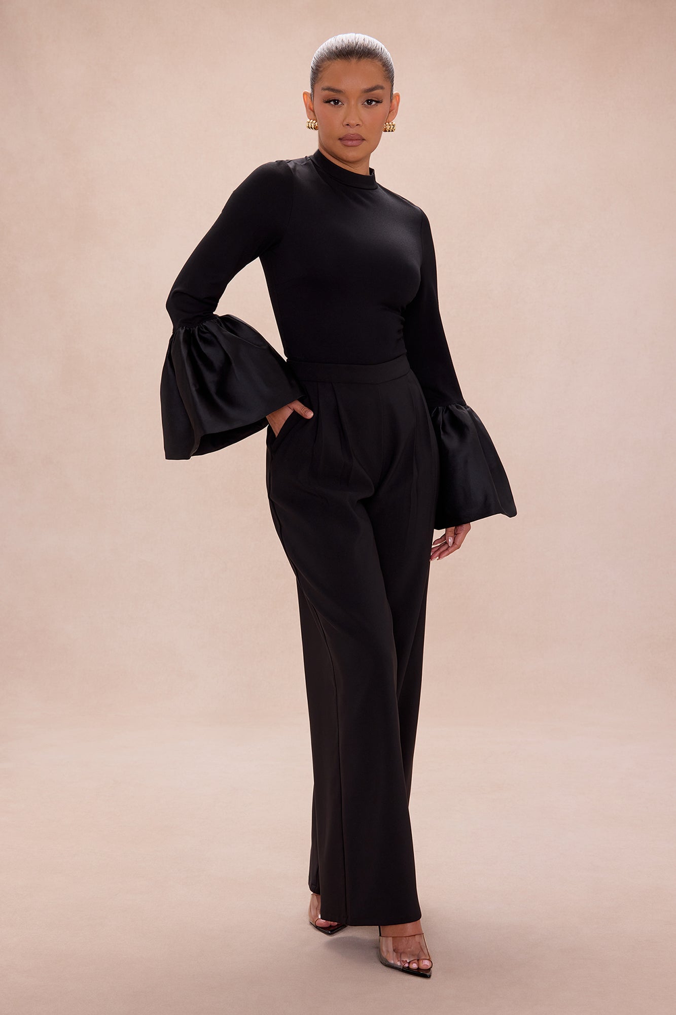 Estelle Bell Sleeve Top - Black