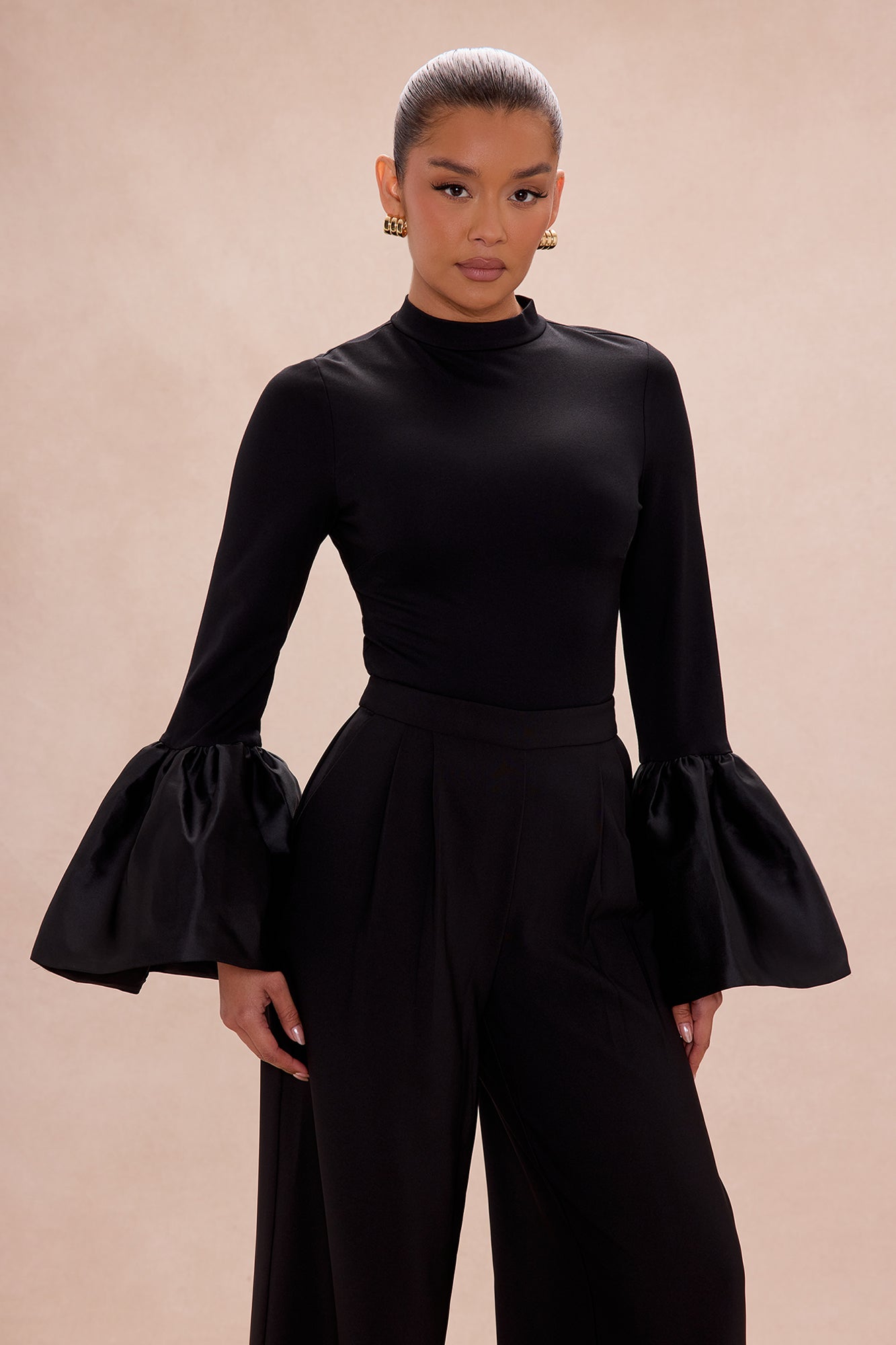 Estelle Bell Sleeve Top - Black