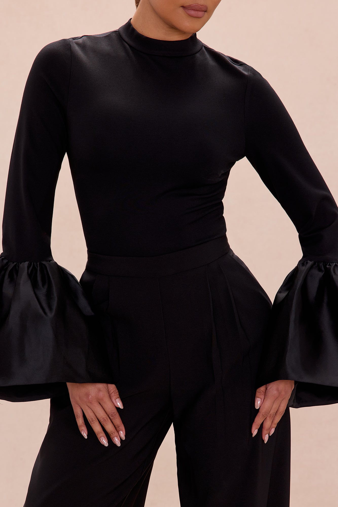 Estelle Bell Sleeve Top - Black