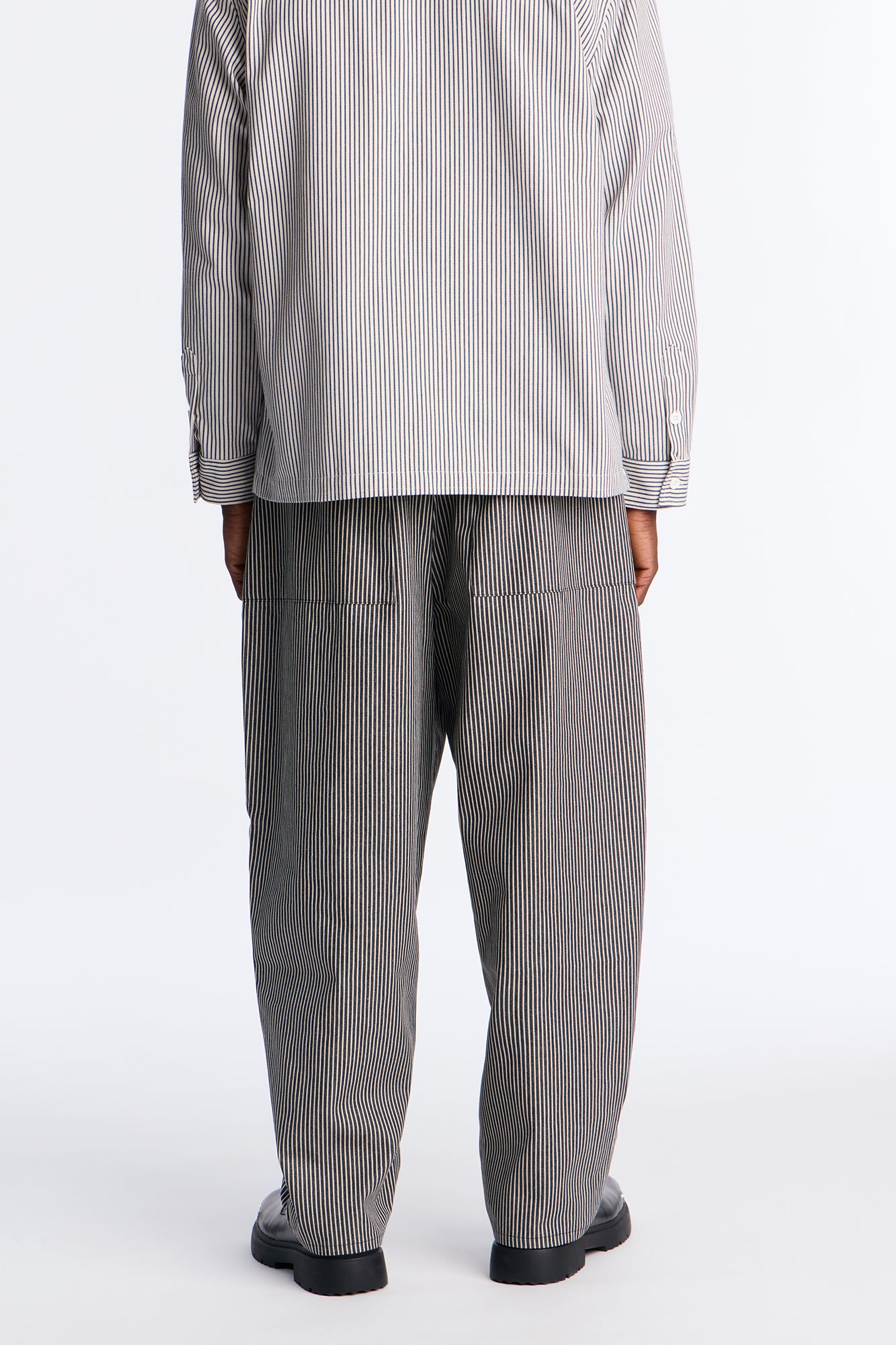 Balloon Fit Tokyo Drift Striped Pant - Black