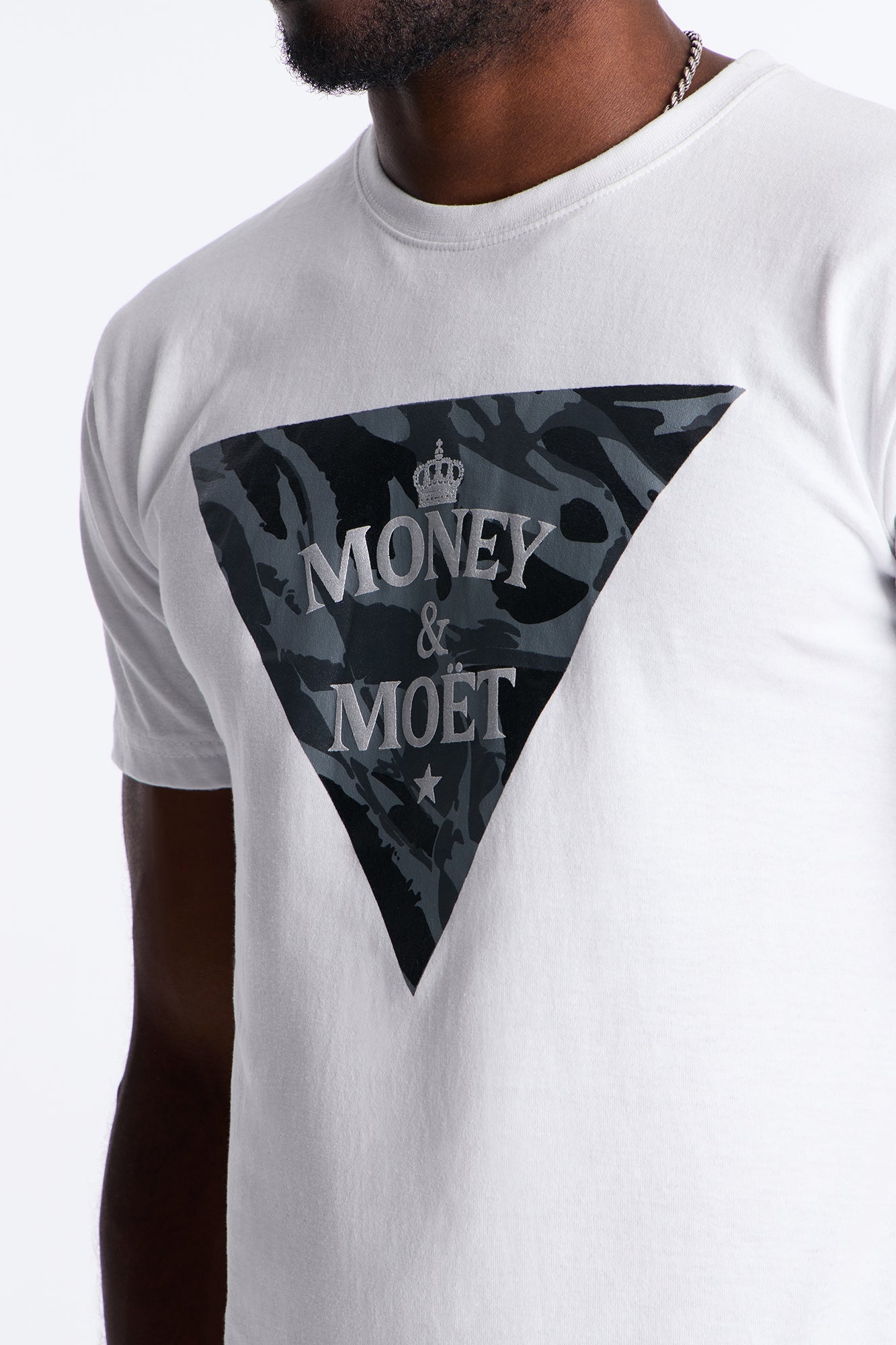 Money & Moet Short Sleeve Tee - White