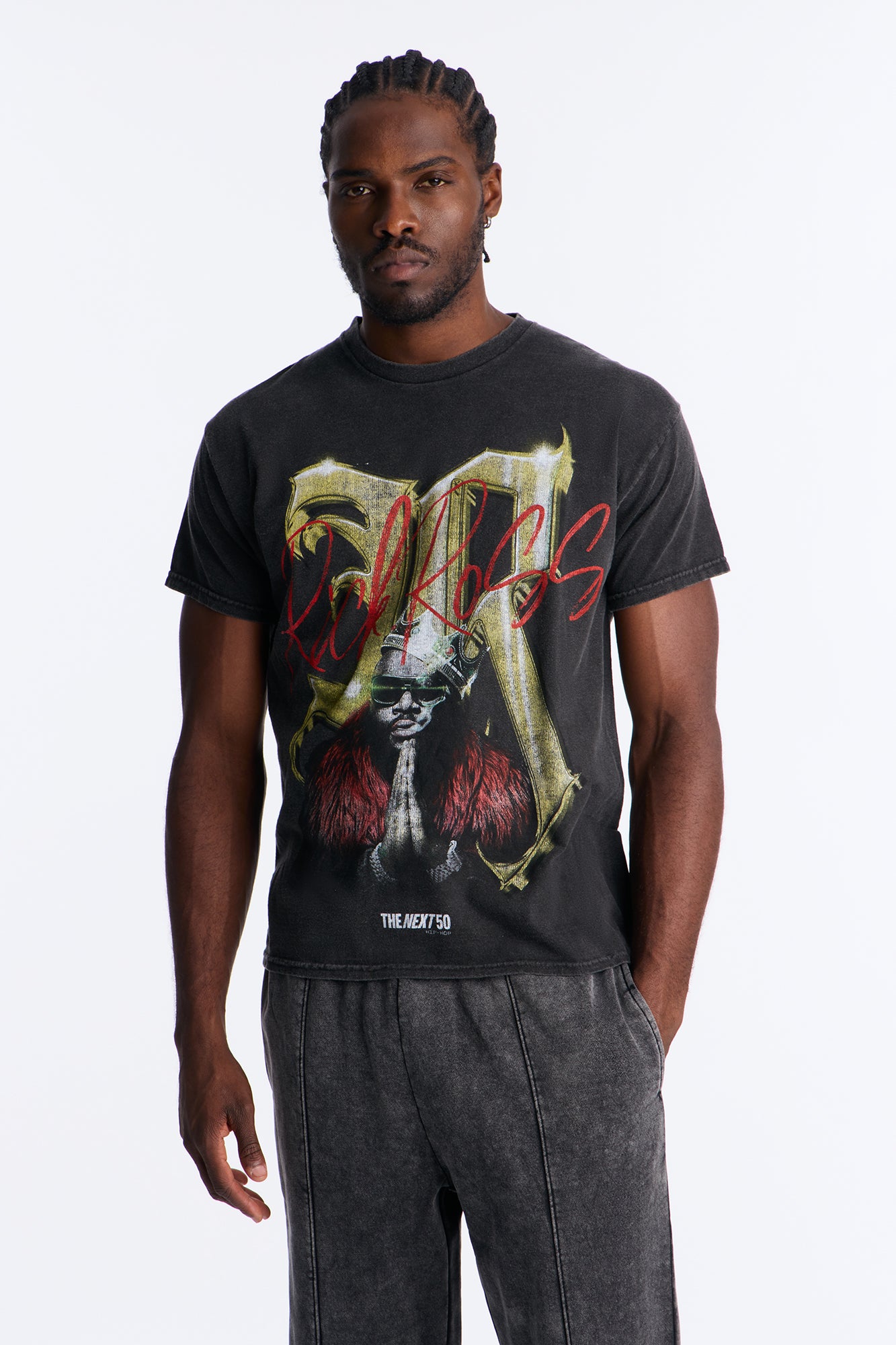 RIck Ross Vintage Washed Short Sleeve Tee - Black Wash
